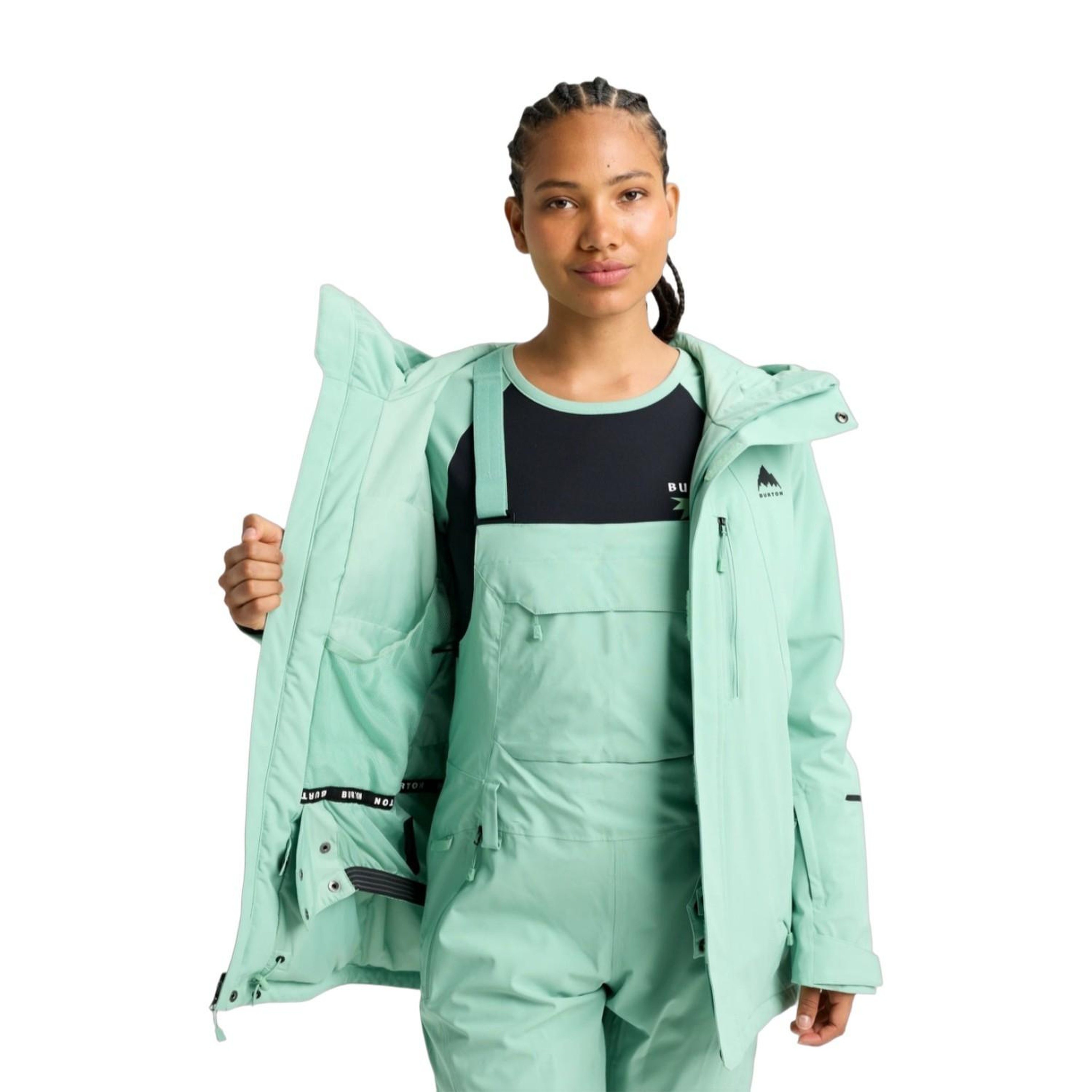 Burton Womens Reserve 2L Ins Stretch Slim Kadın Yeşil Snowboard Ceketi