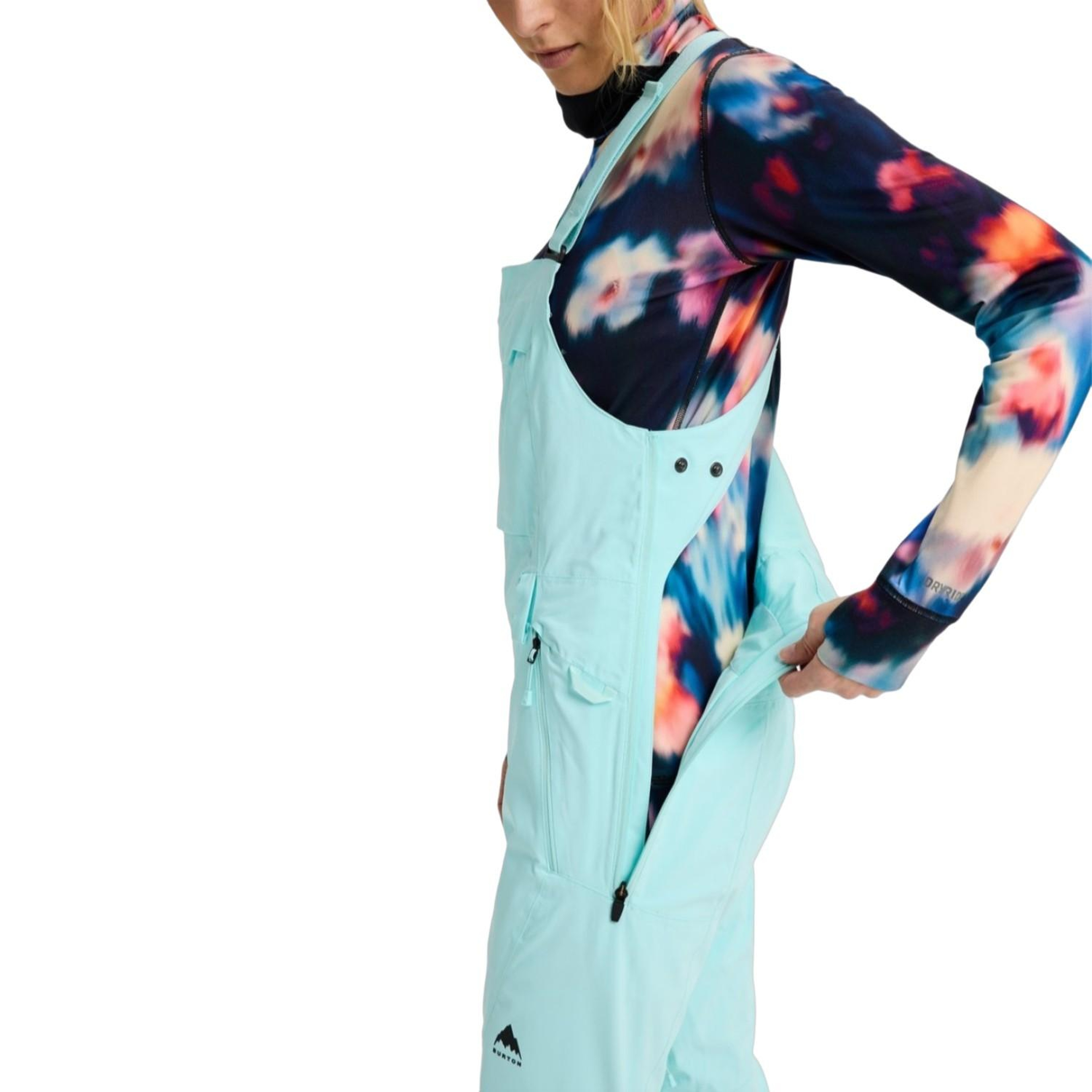 Burton Womens Reserve 2L Stretch Slim Bibs Kadın Yeşil Snowboard Pantolonu