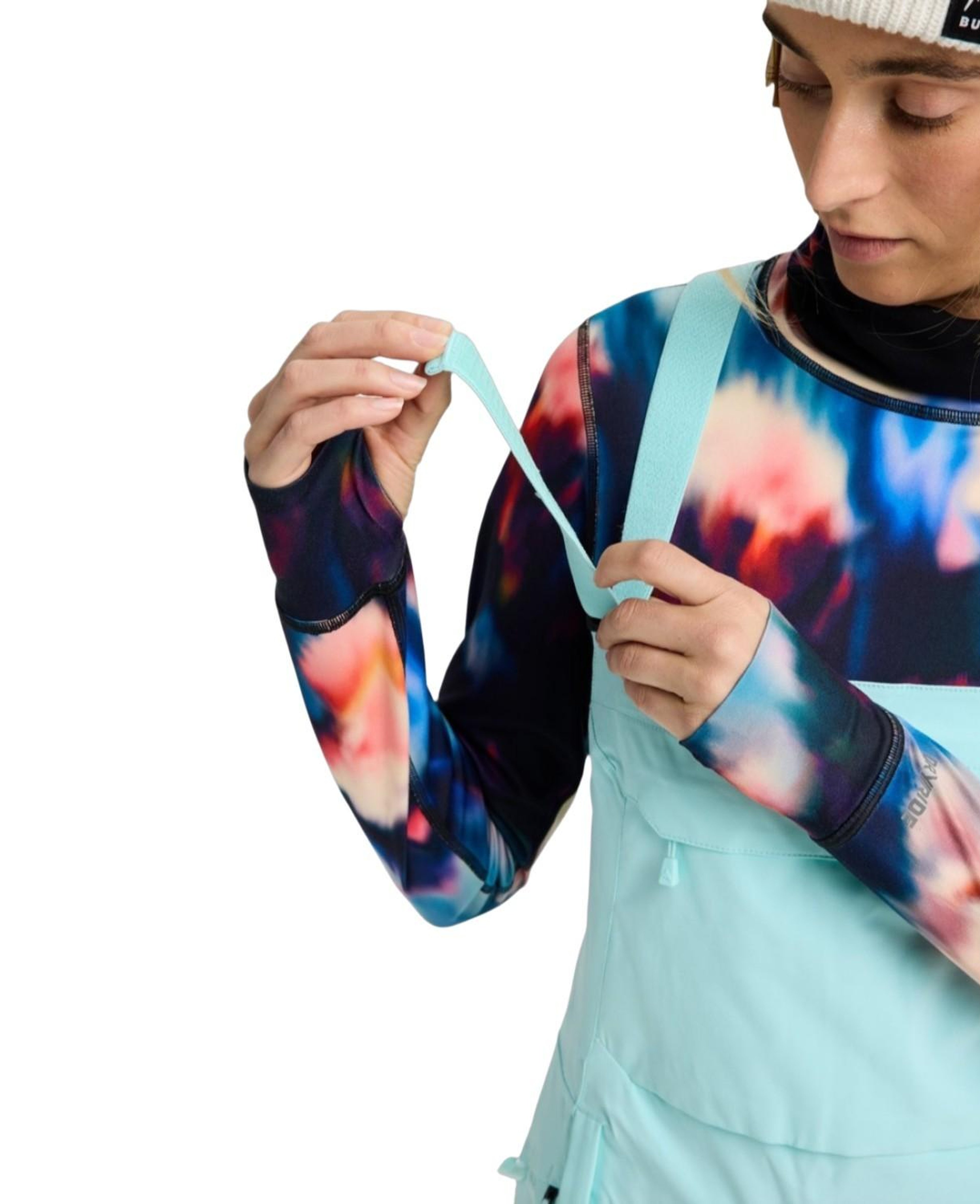 Burton Womens Reserve 2L Stretch Slim Bibs Kadın Yeşil Snowboard Pantolonu