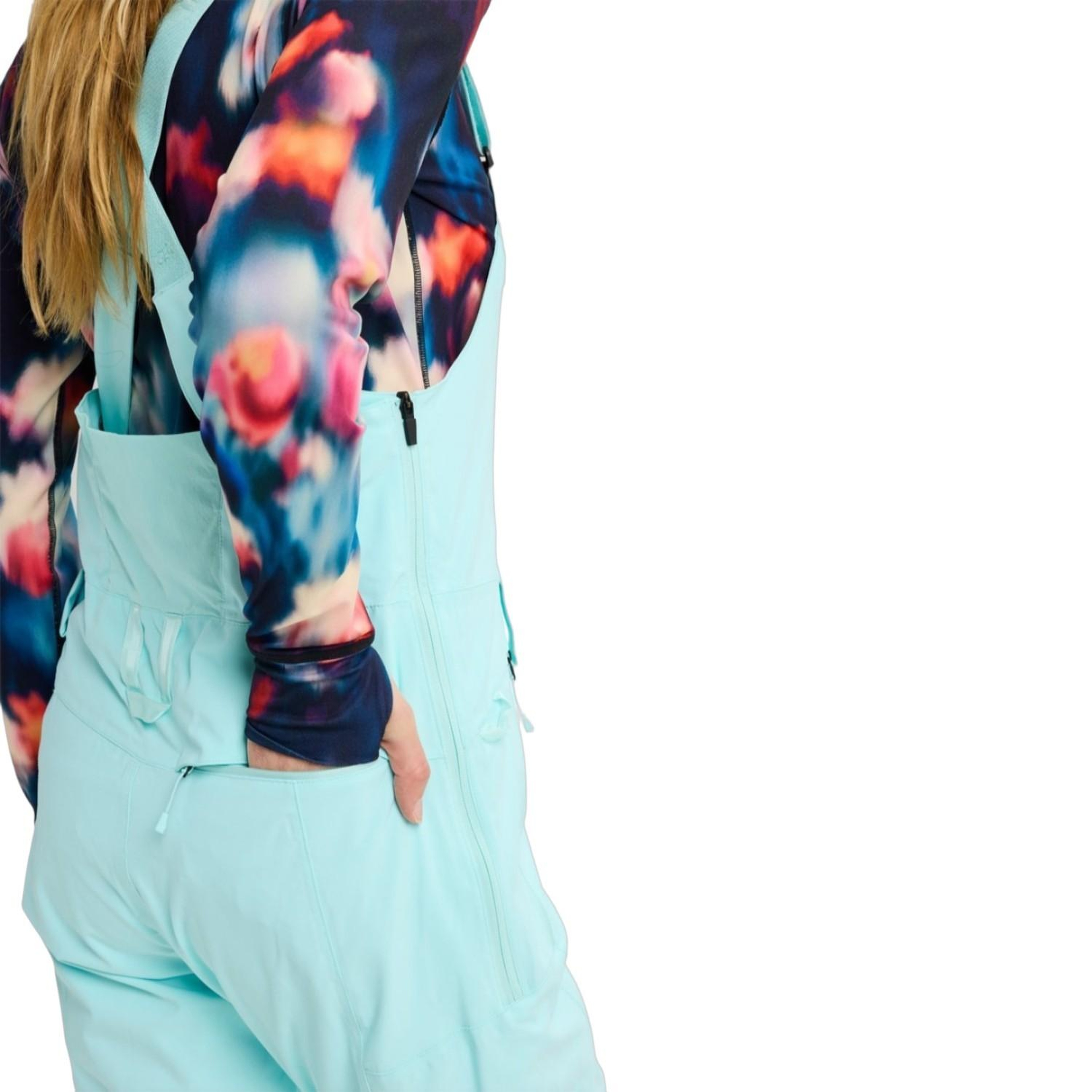 Burton Womens Reserve 2L Stretch Slim Bibs Kadın Yeşil Snowboard Pantolonu