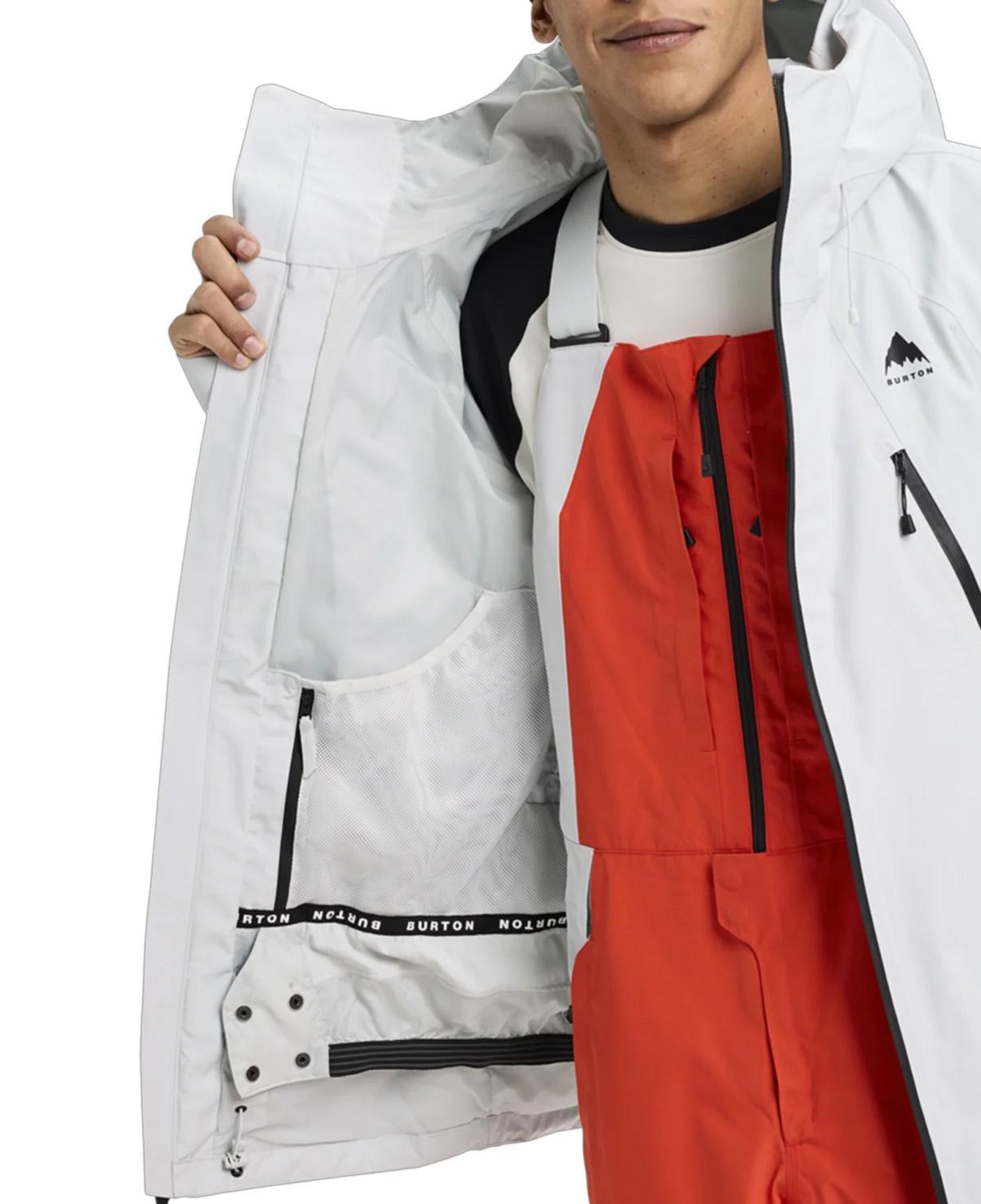 Burton Mens Reserve Gore-Tex 2L Erkek Gri Snowboard Ceketi