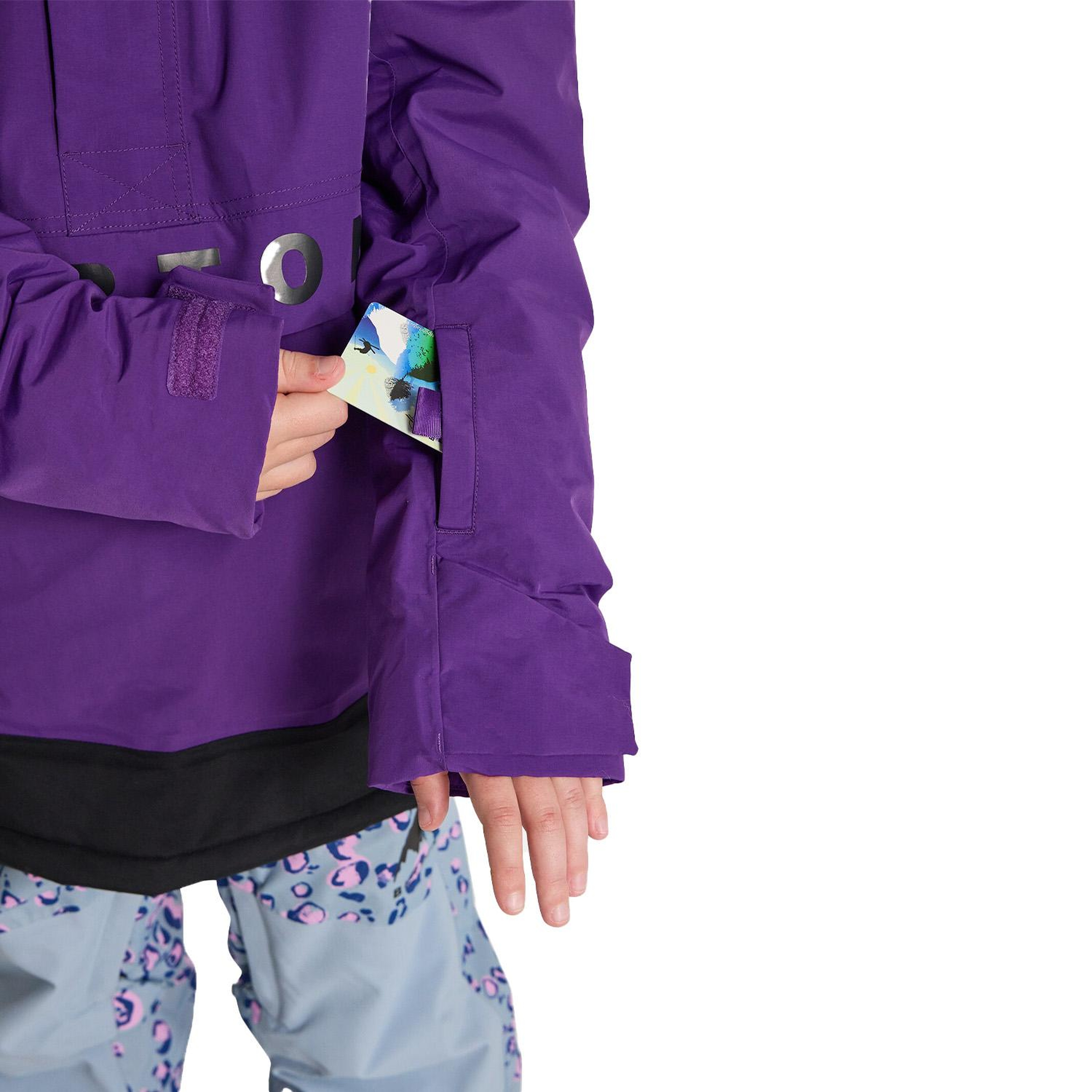 Burton Frostner 2L Anorak Unisex Çocuk Mor Snowboard Ceketi
