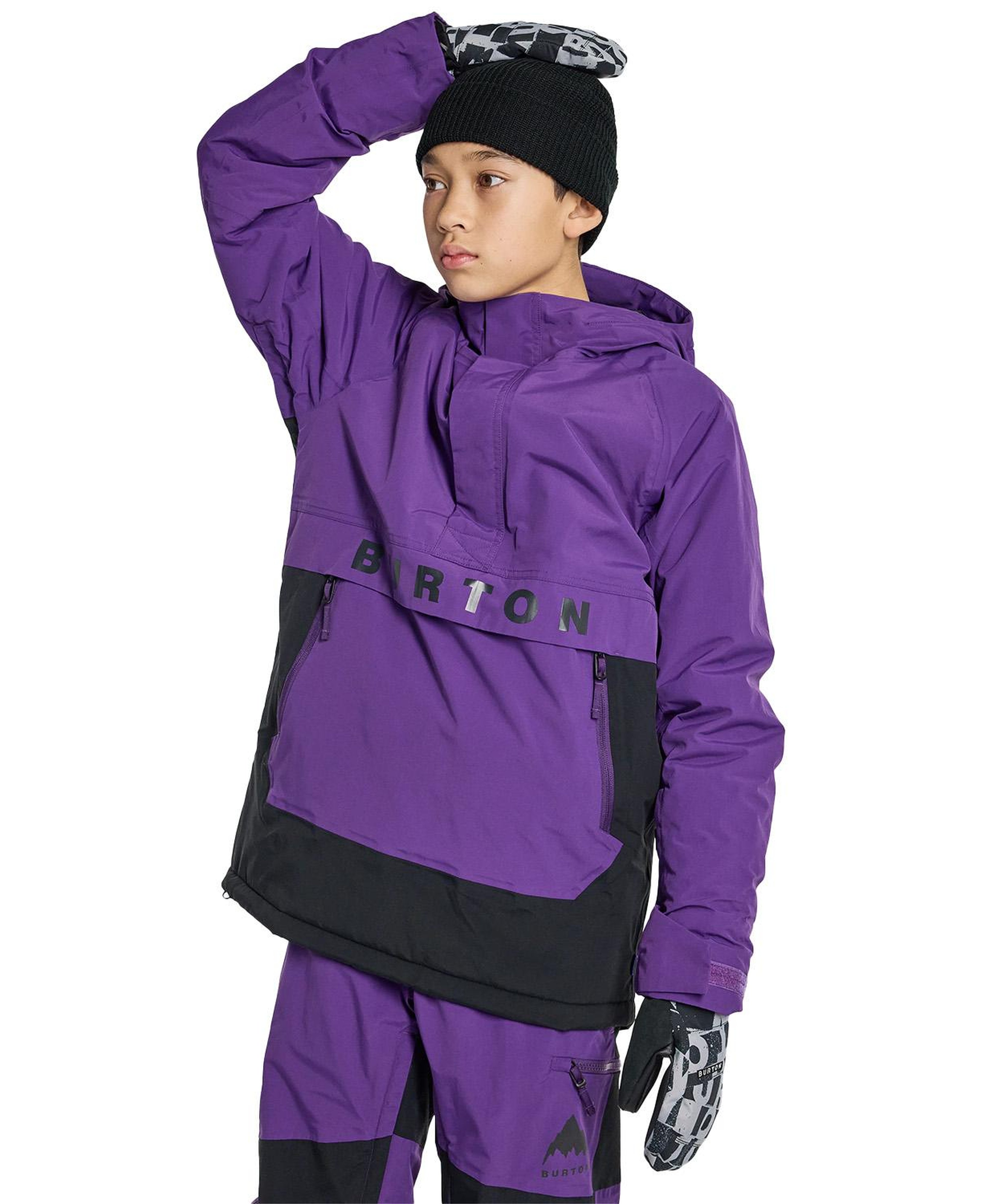Burton Frostner 2L Anorak Unisex Çocuk Mor Snowboard Ceketi
