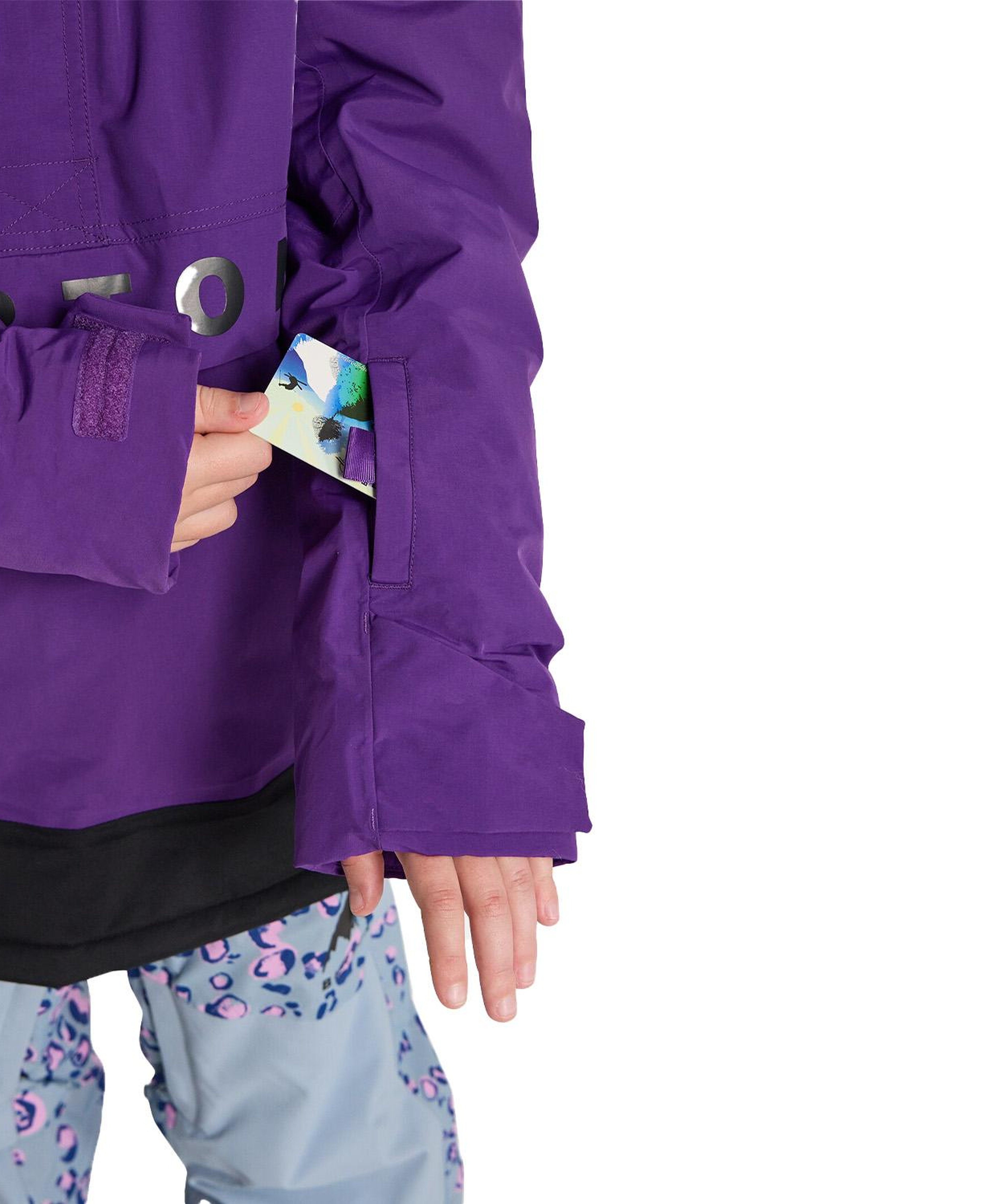 Burton Frostner 2L Anorak Unisex Çocuk Mor Snowboard Ceketi
