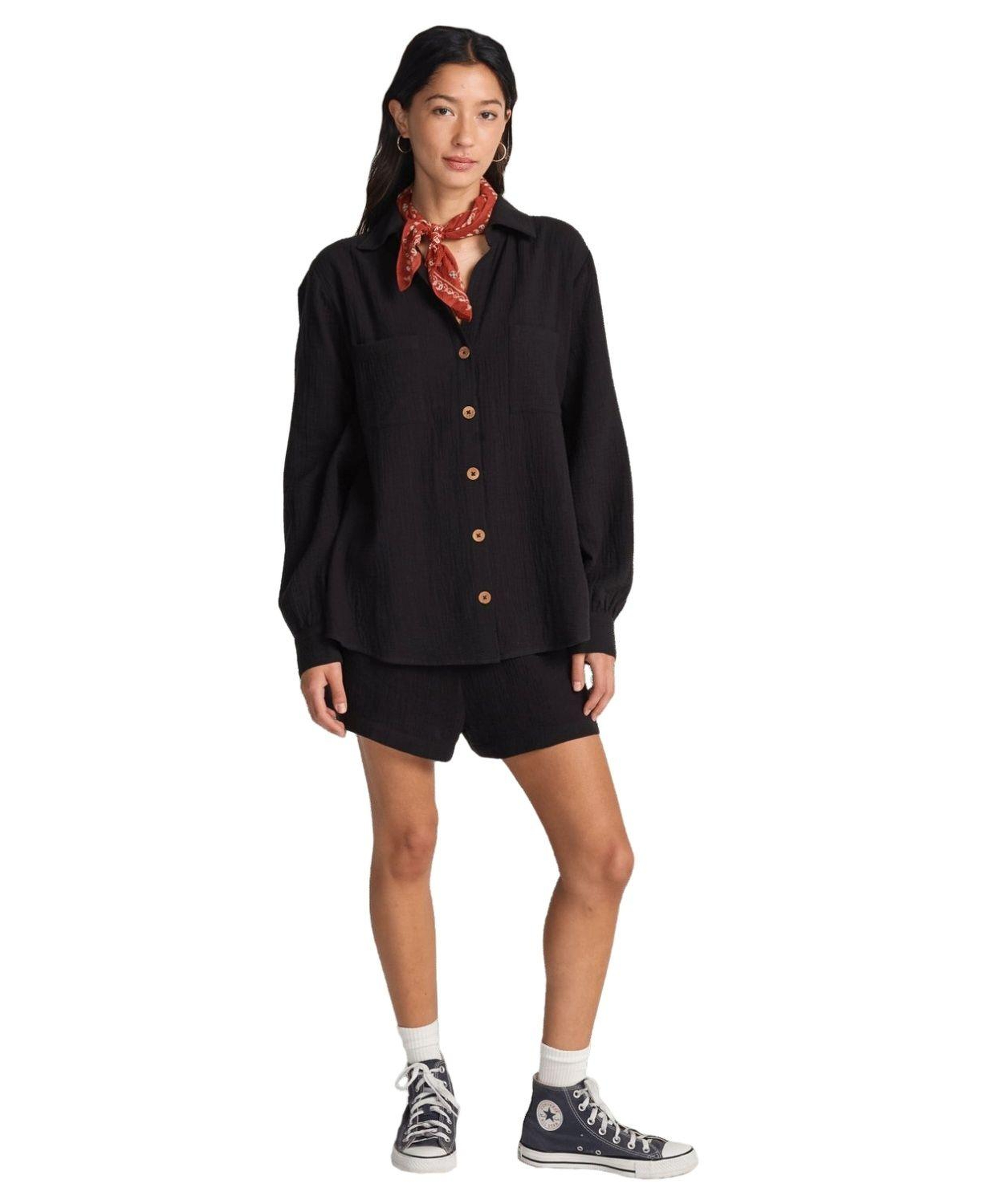 Billabong Swell Blouse Kadın Siyah Gömlek