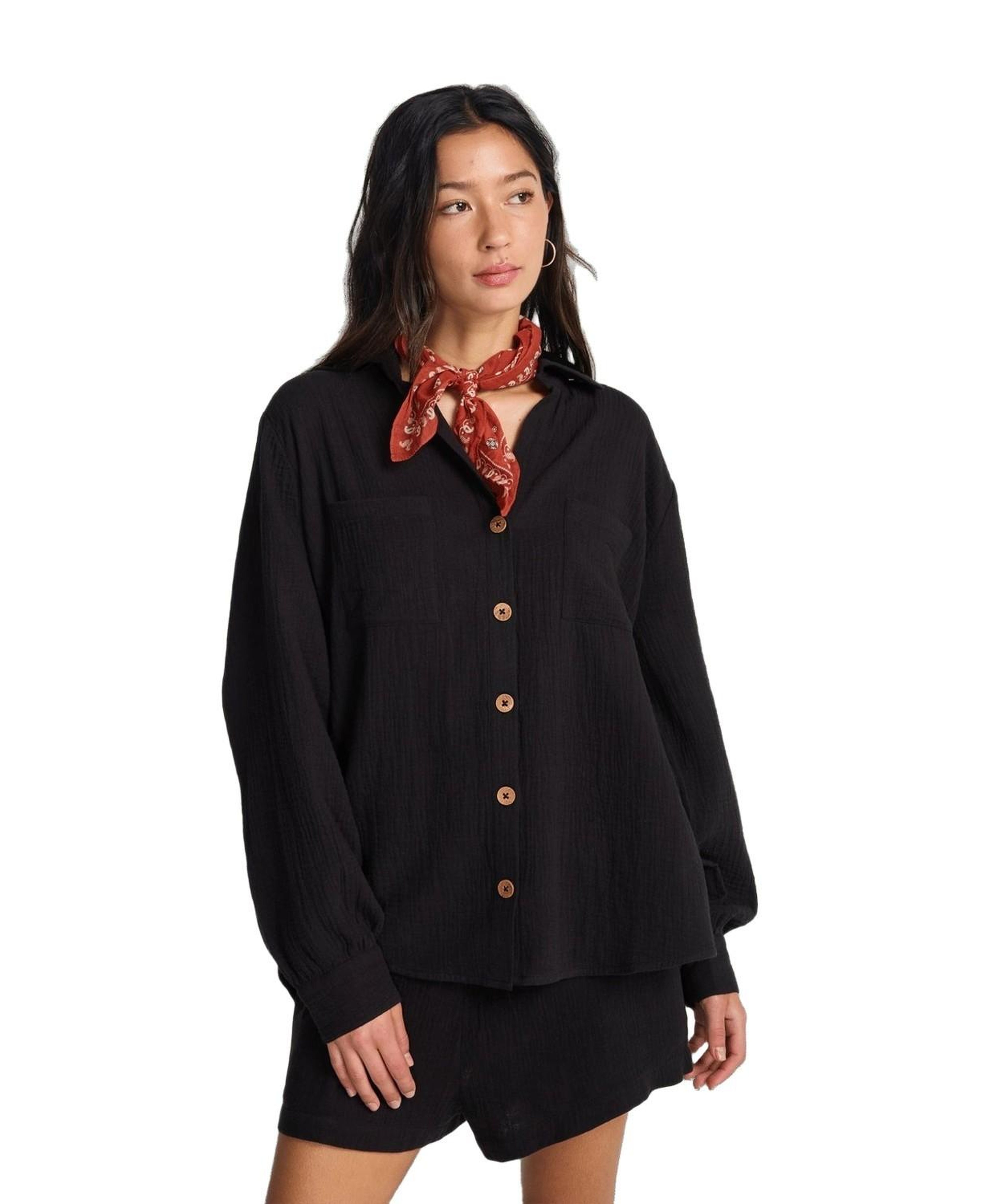 Billabong Swell Blouse Kadın Siyah Gömlek