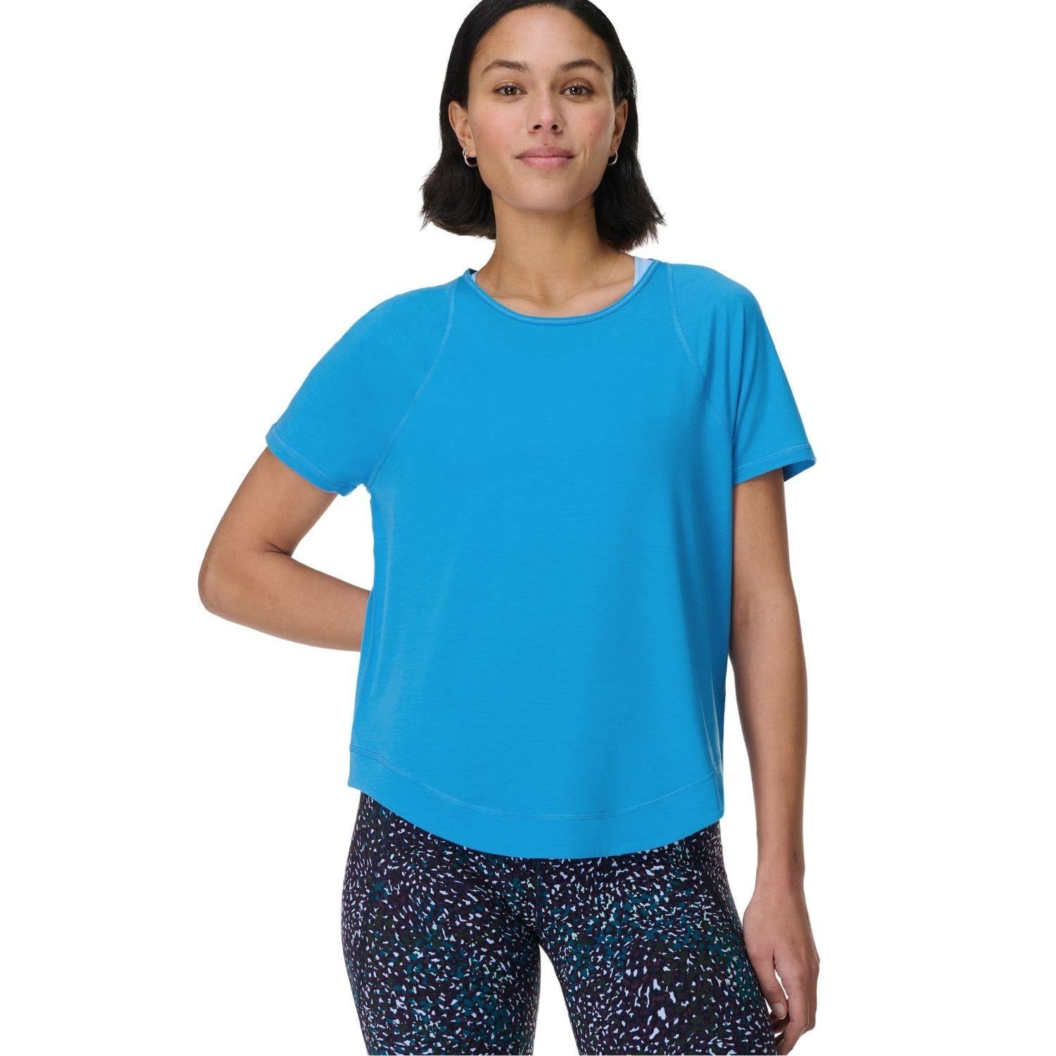 Sweaty Betty Breathe Easy T- Kadın Mavi Koşu Tişört