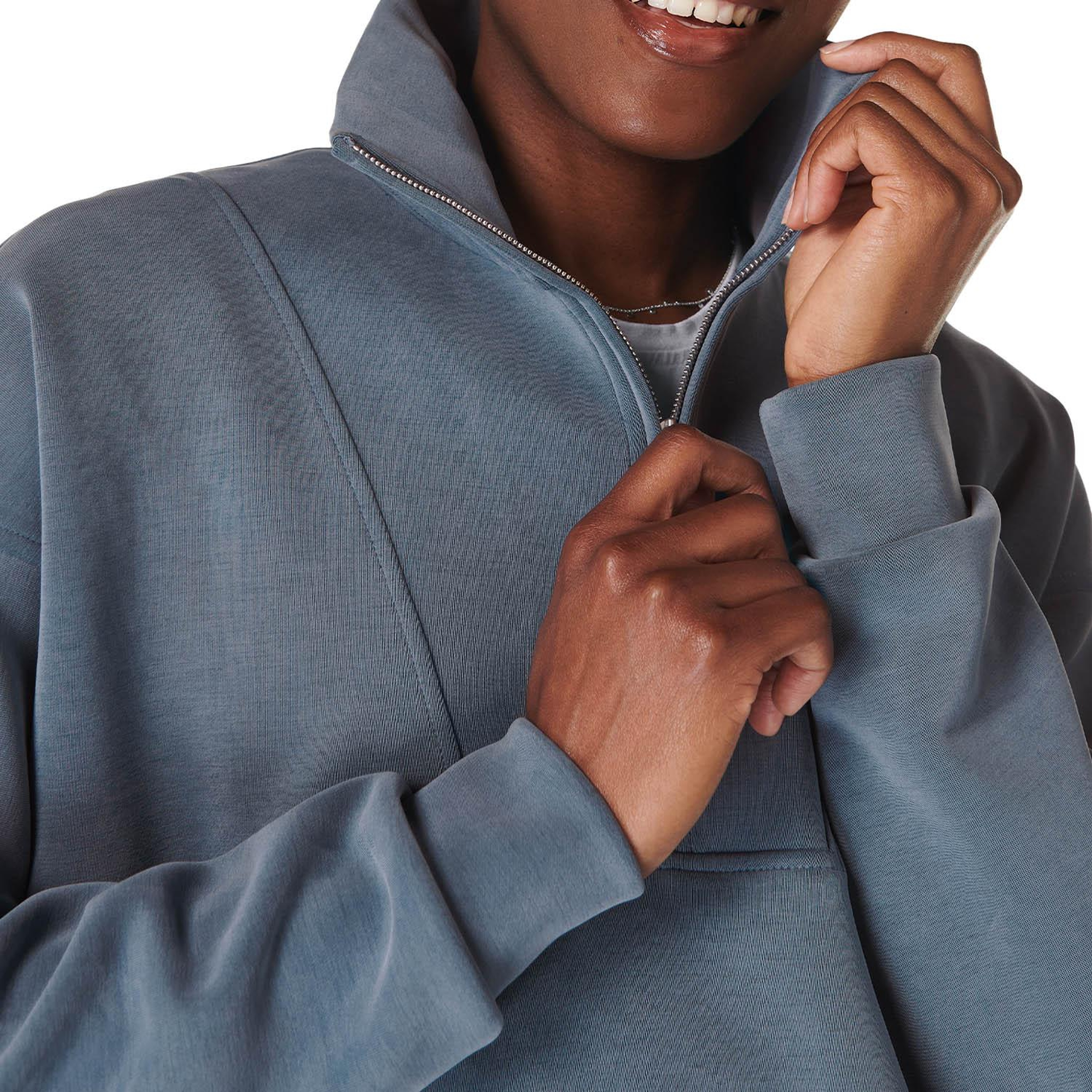Sweaty Betty Sand Wash Funnel Neck Half Zip Kadın Sweatshirt