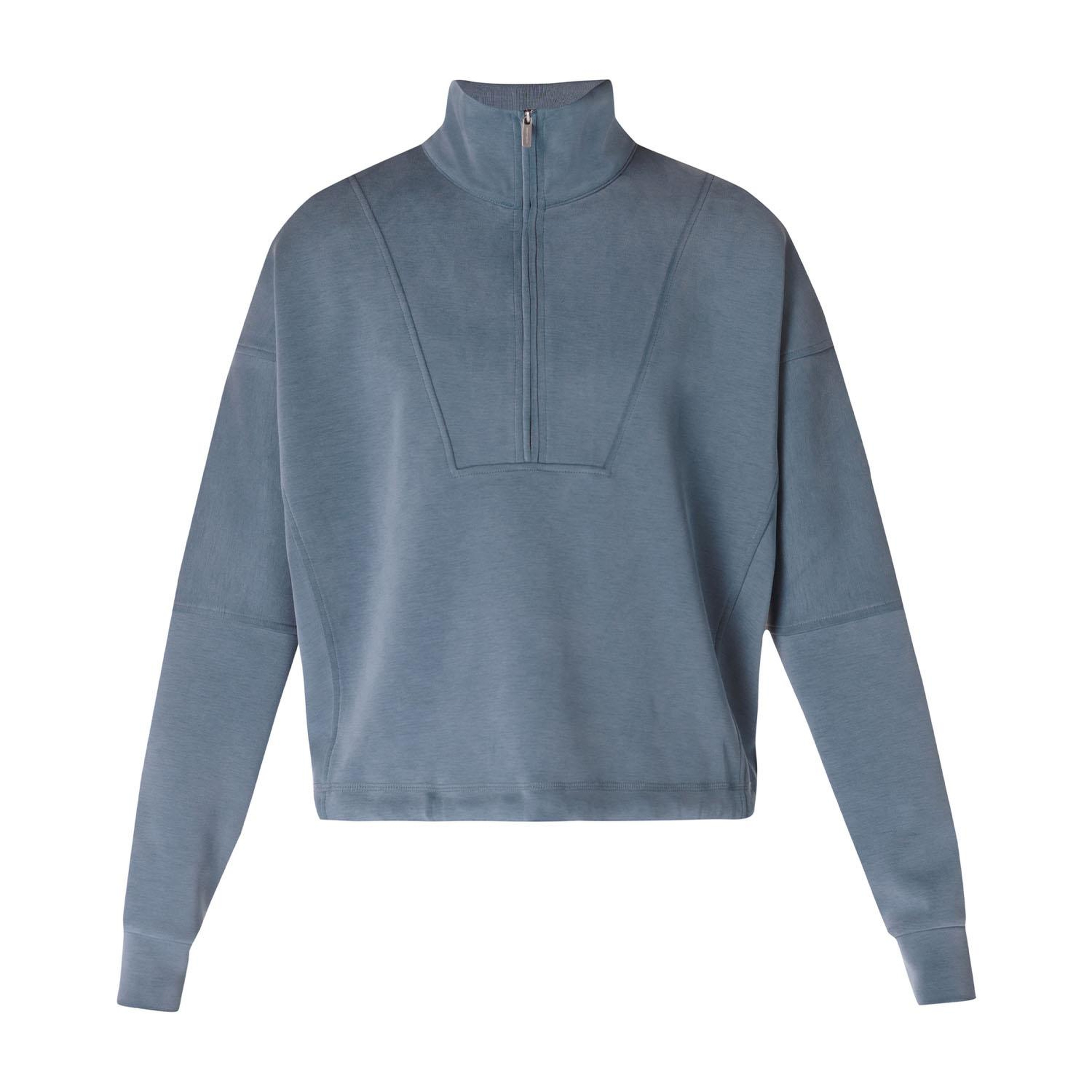 Sweaty Betty Sand Wash Funnel Neck Half Zip Kadın Sweatshirt