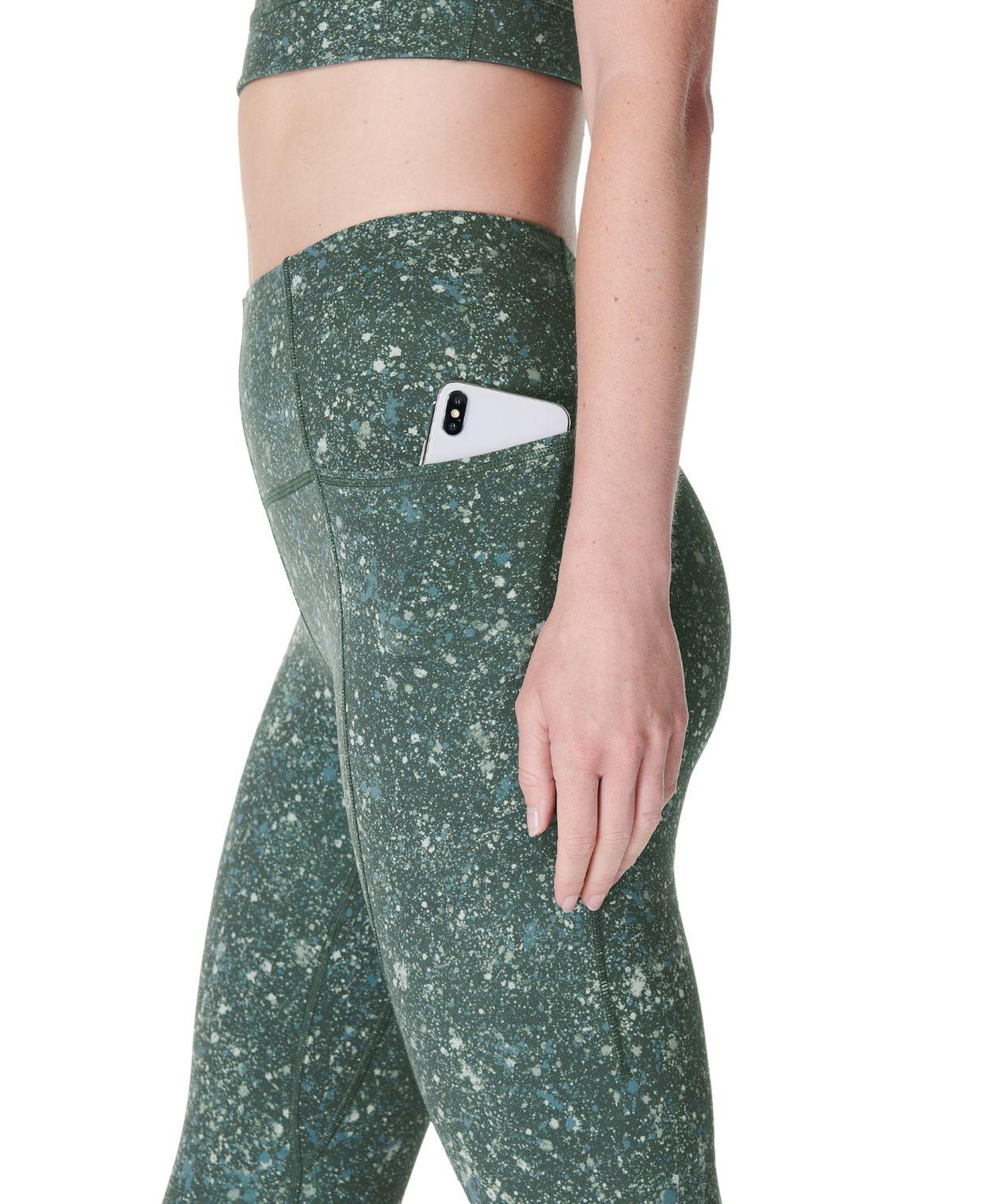Sweaty Betty Super Soft 78 Yoga Leggings Kadın Yeşil Yoga Tayt