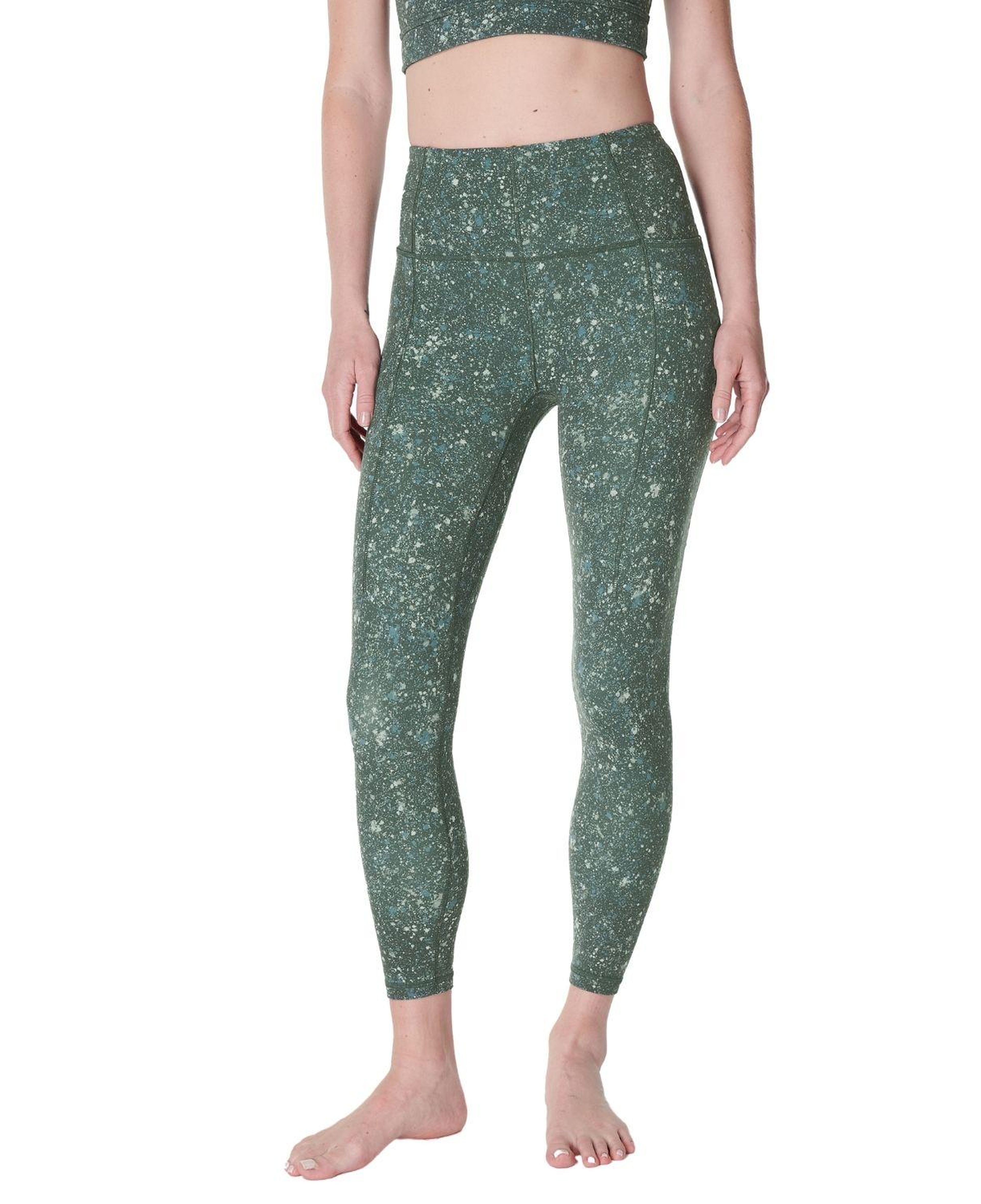 Sweaty Betty Super Soft 78 Yoga Leggings Kadın Yeşil Yoga Tayt