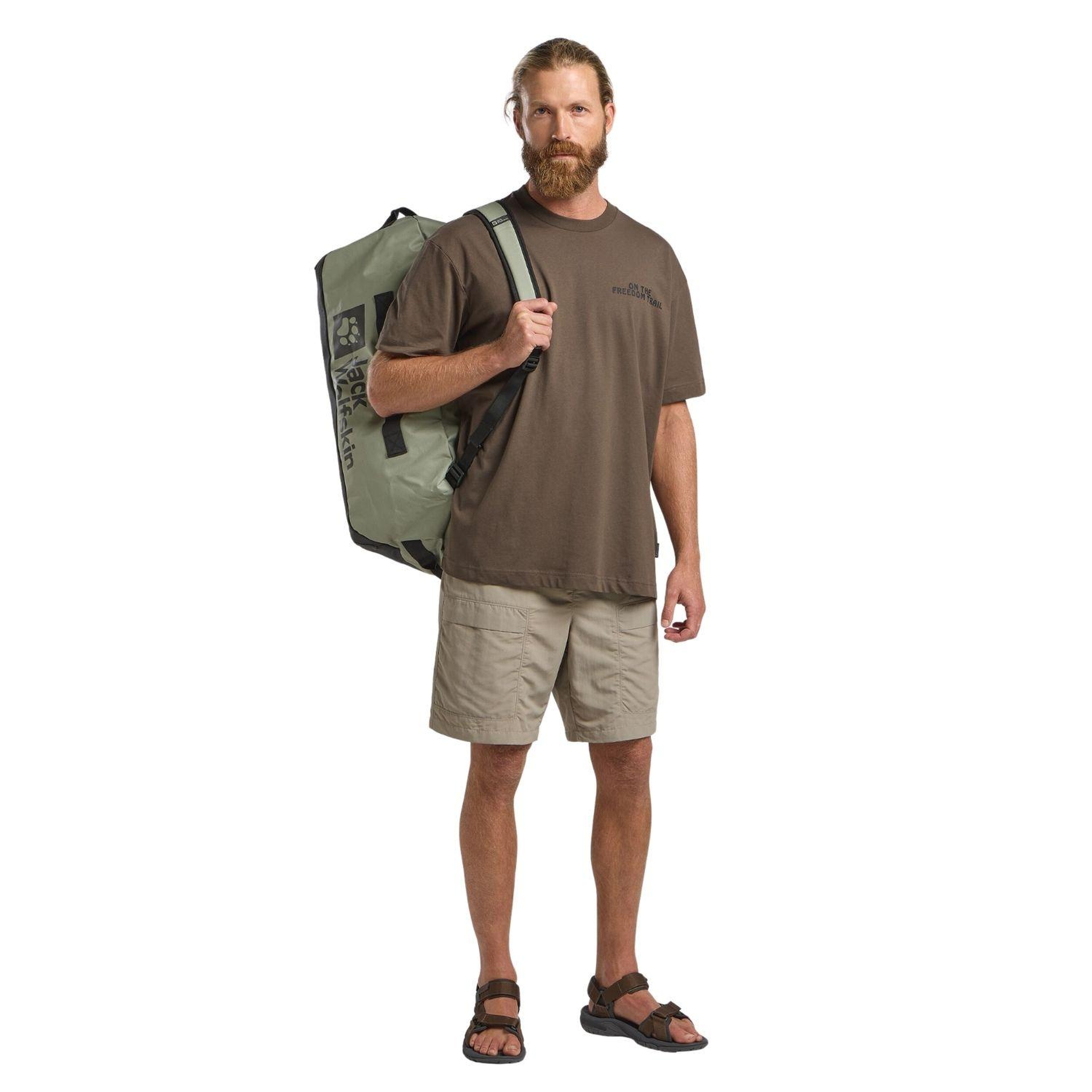 Jack Wolfskin Trailblazer Erkek Kahverengi Tişört