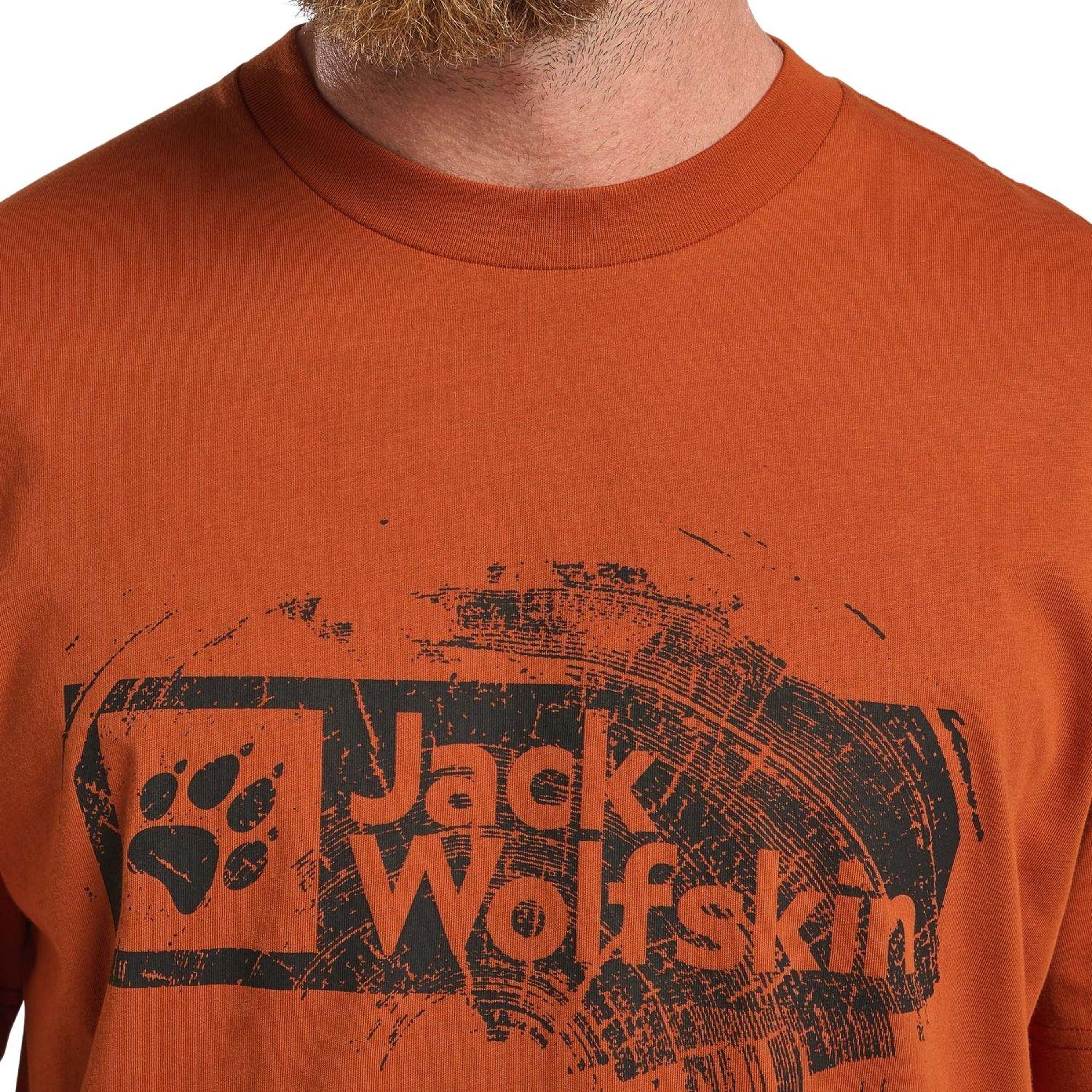 Jack Wolfskin Brand Erkek Turuncu Tişört