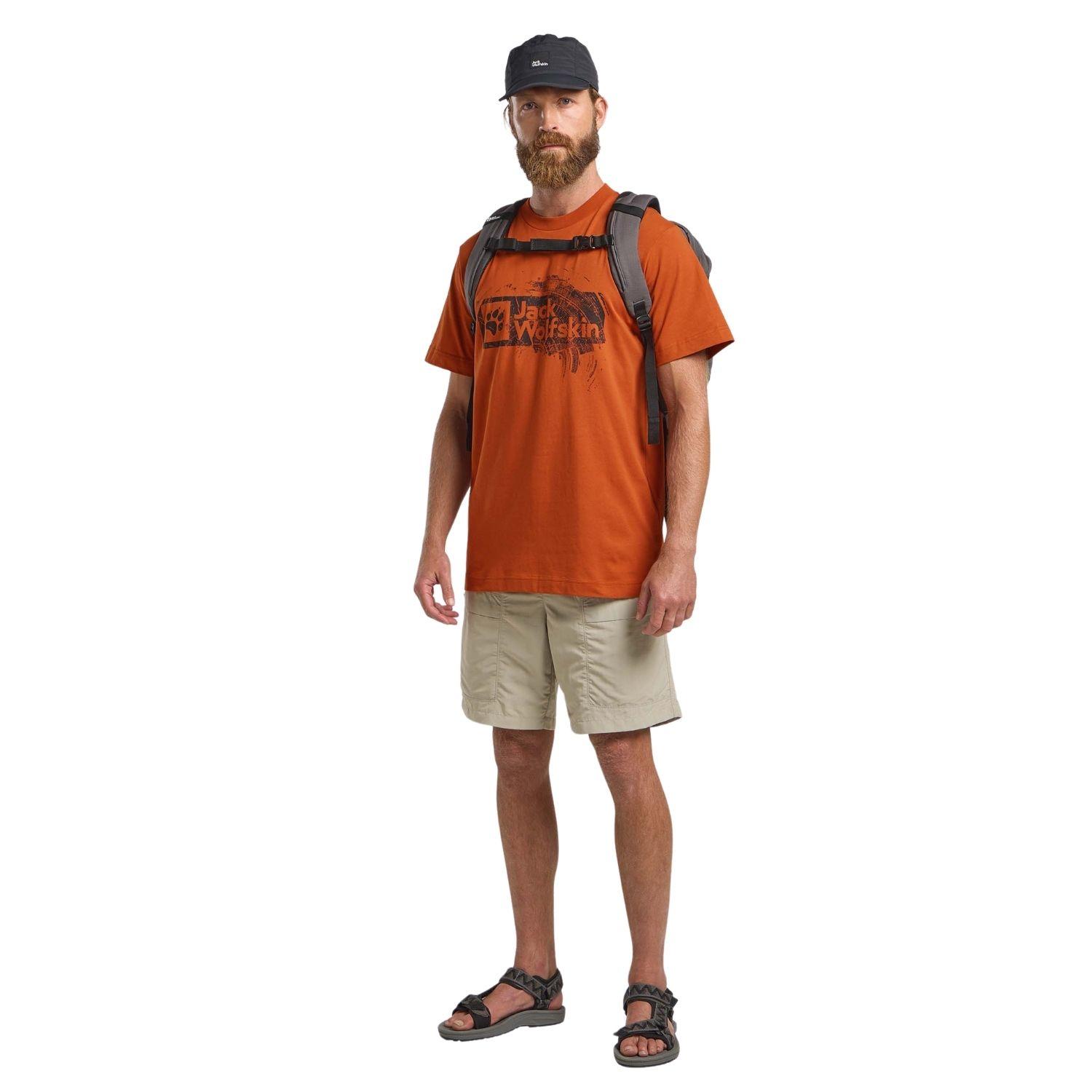 Jack Wolfskin Brand Erkek Turuncu Tişört