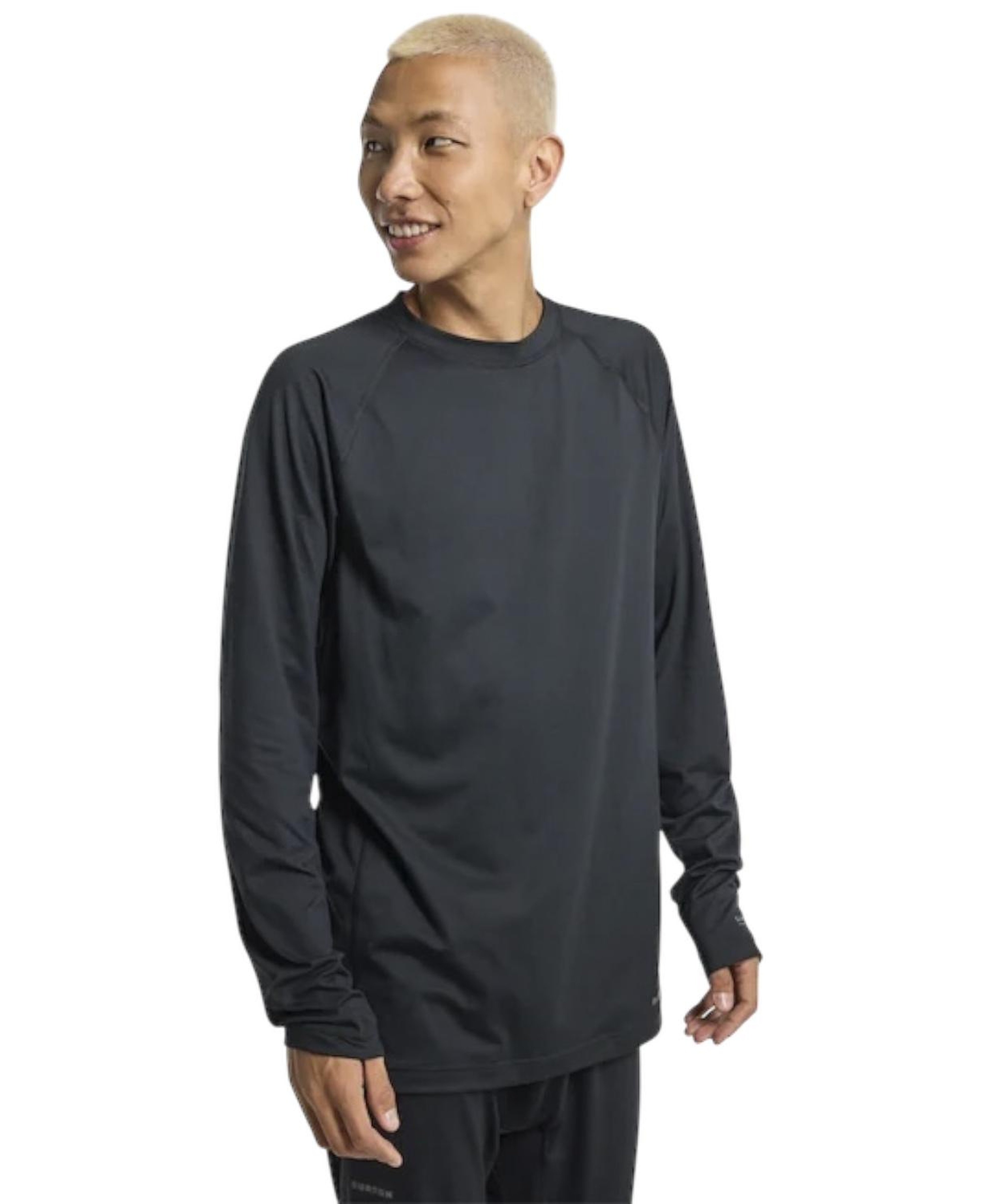 Burton Mens Midweight Base Layer Crew Erkek Siyah İçlik Üst