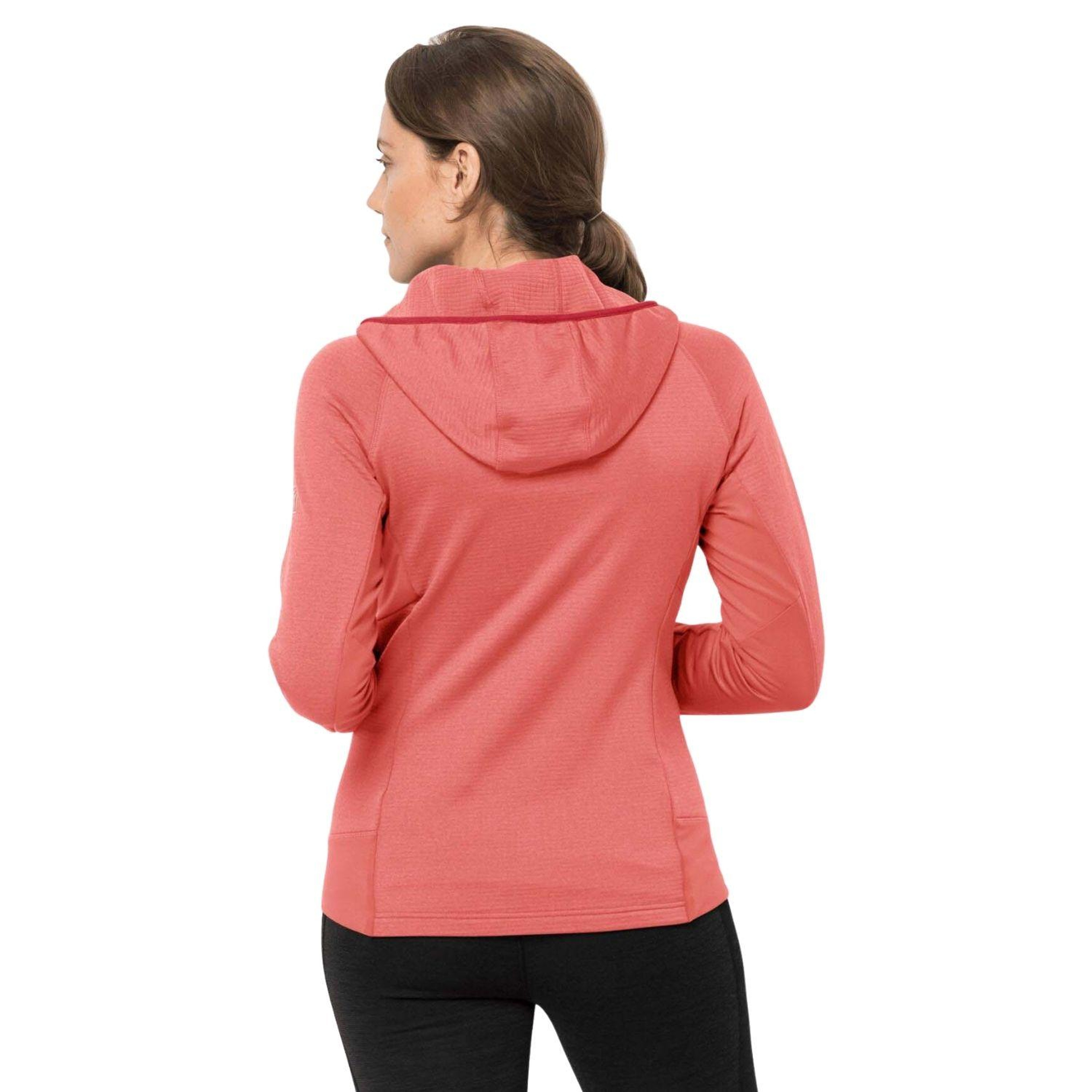 Jack Wolfskin Hydro Grid Fleece Kadın Kahverengi Outdoor Ceketi
