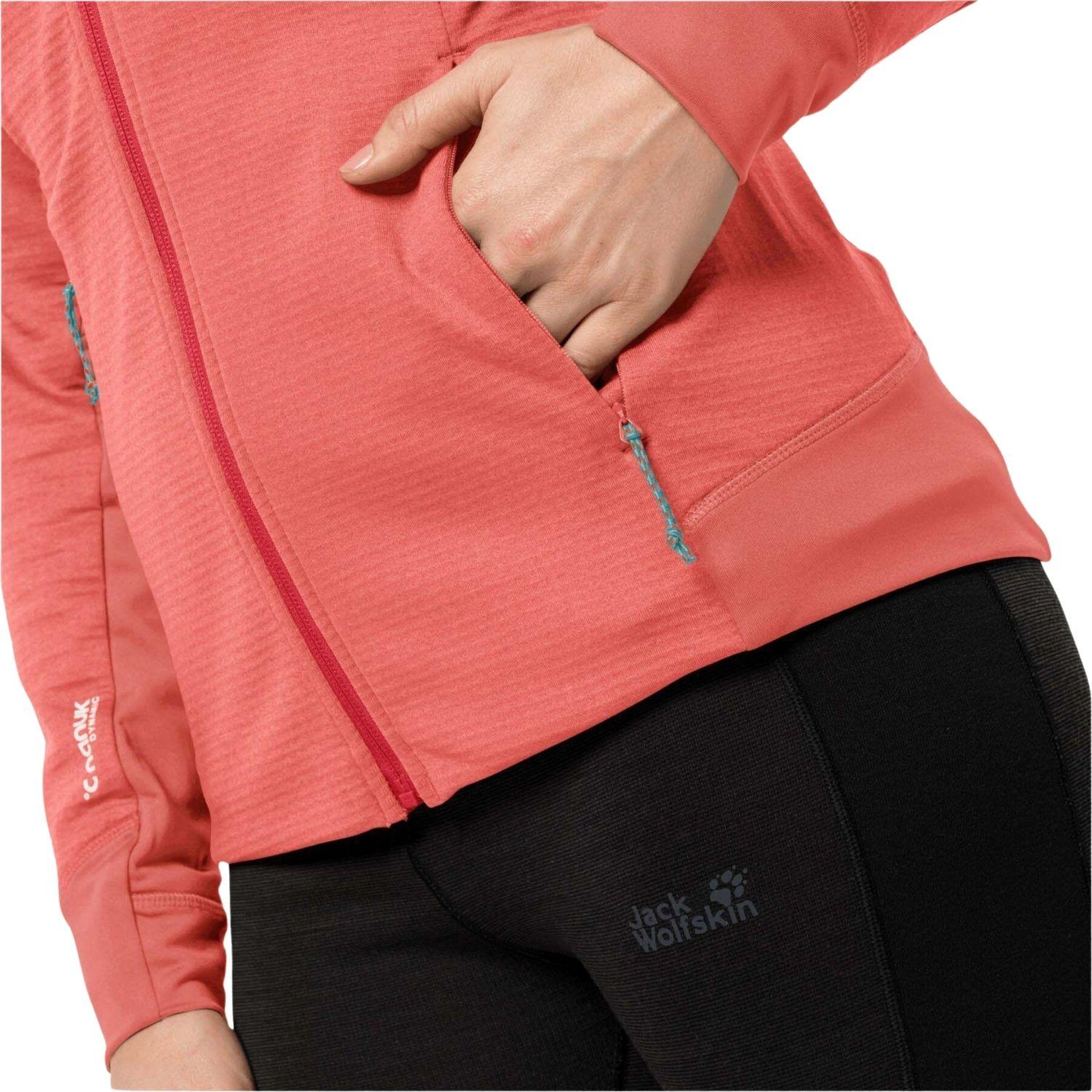 Jack Wolfskin Hydro Grid Fleece Kadın Kahverengi Outdoor Ceketi