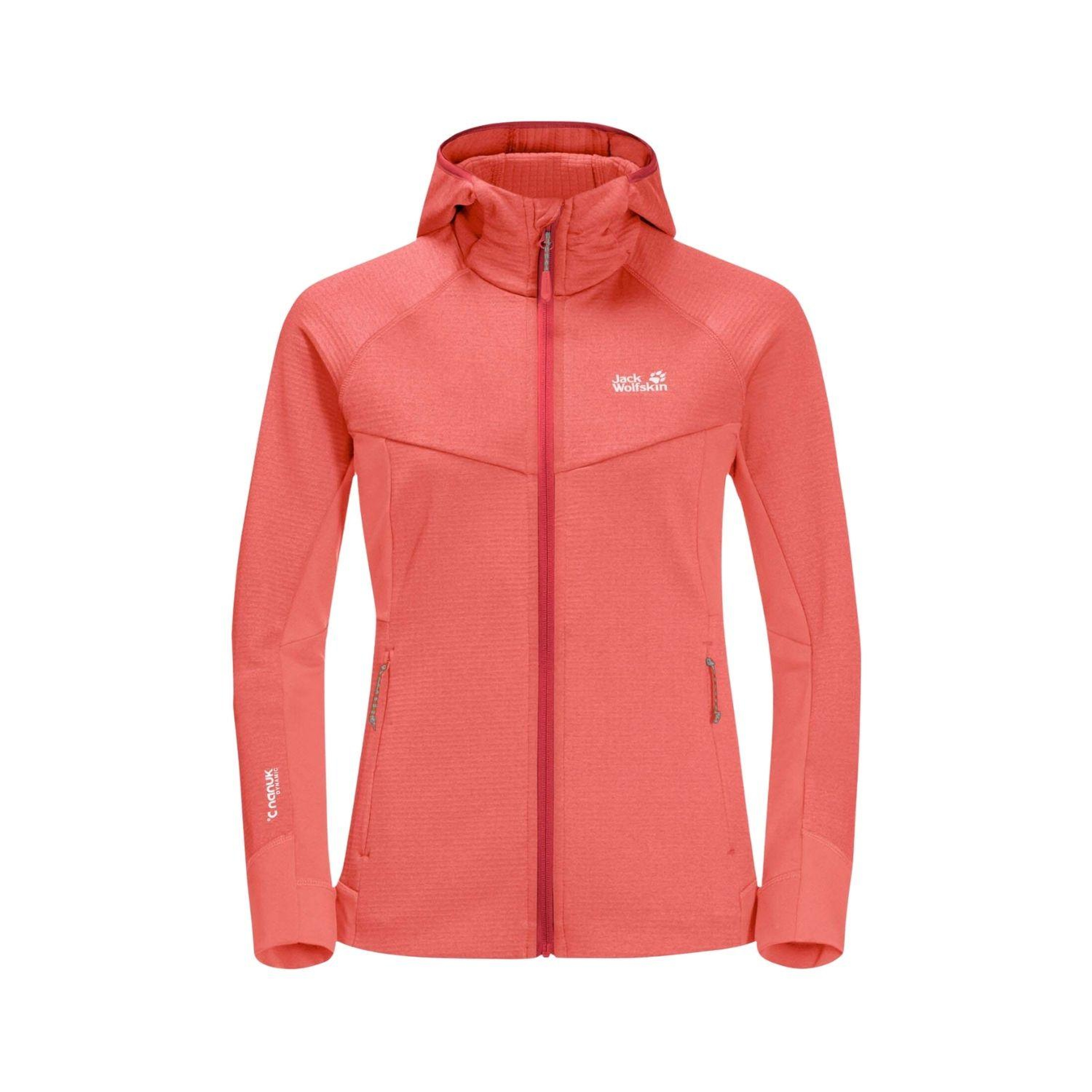 Jack Wolfskin Hydro Grid Fleece Kadın Kahverengi Outdoor Ceketi