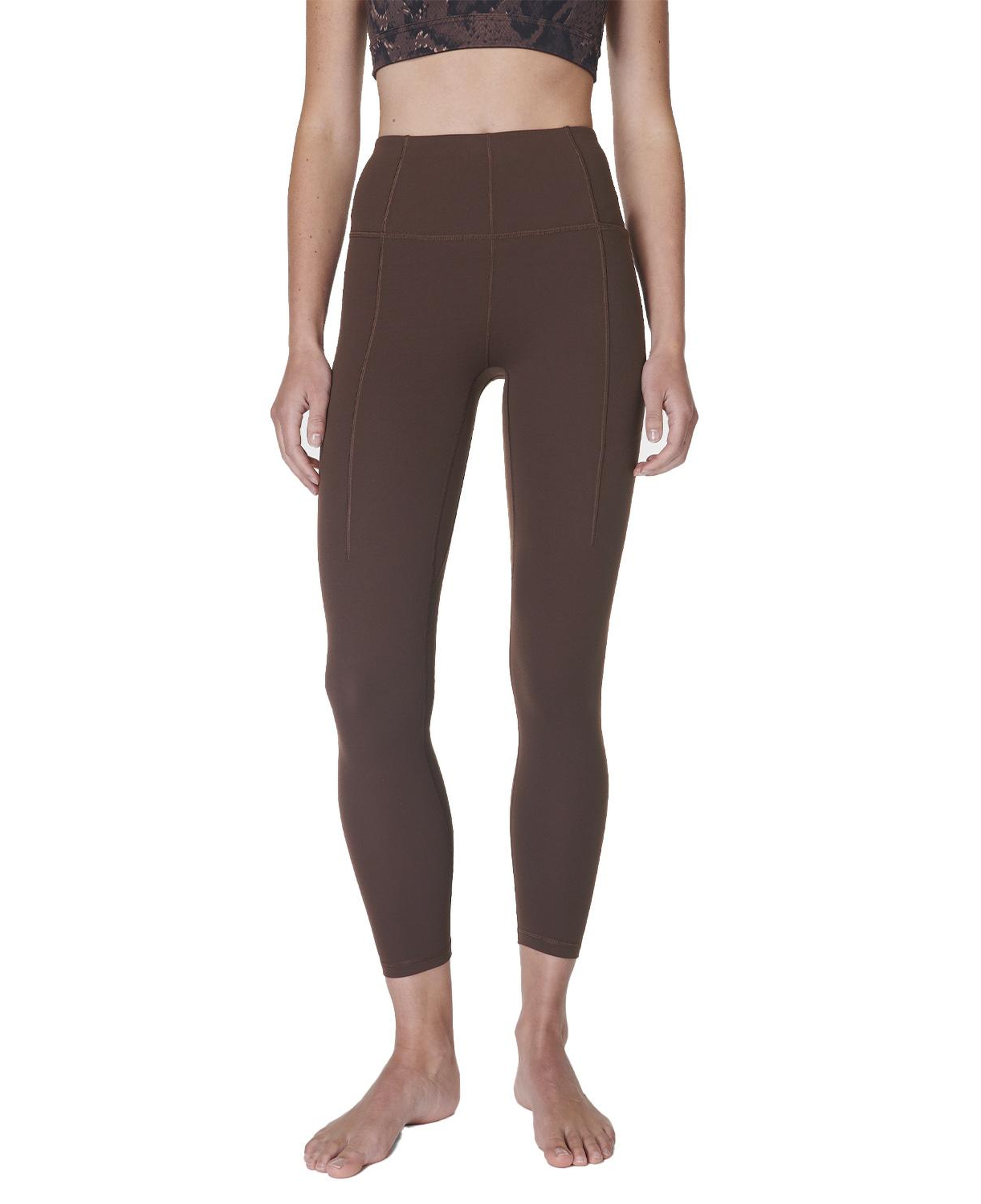 Sweaty Betty Super Soft 78 Yoga Leggings Kadın Kahverengi Yoga Tayt