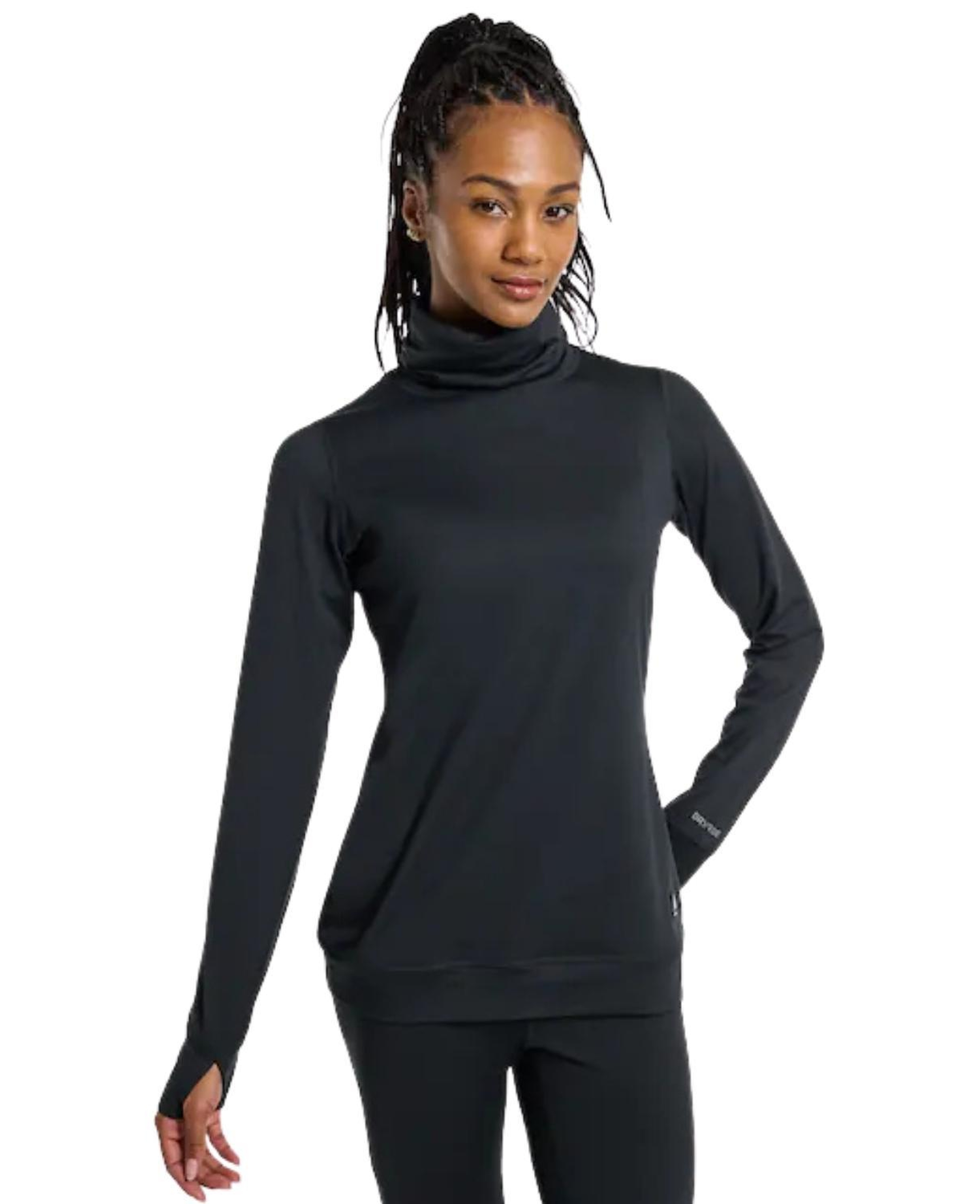 Burton Womens Midweight Long Neck Kadın Siyah İçlik Üst