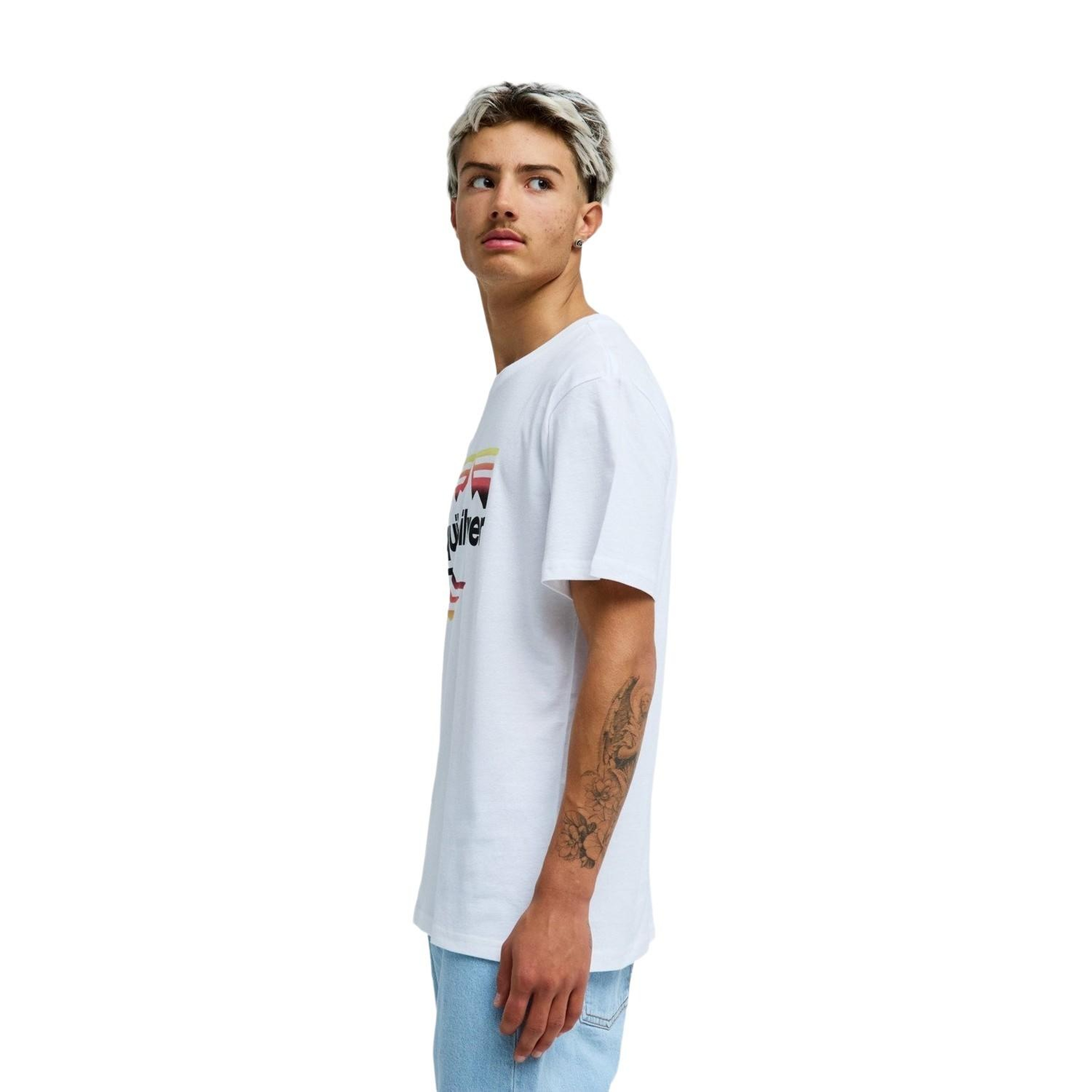 Quiksilver Ev Horizon Fade Erkek Beyaz Tişört
