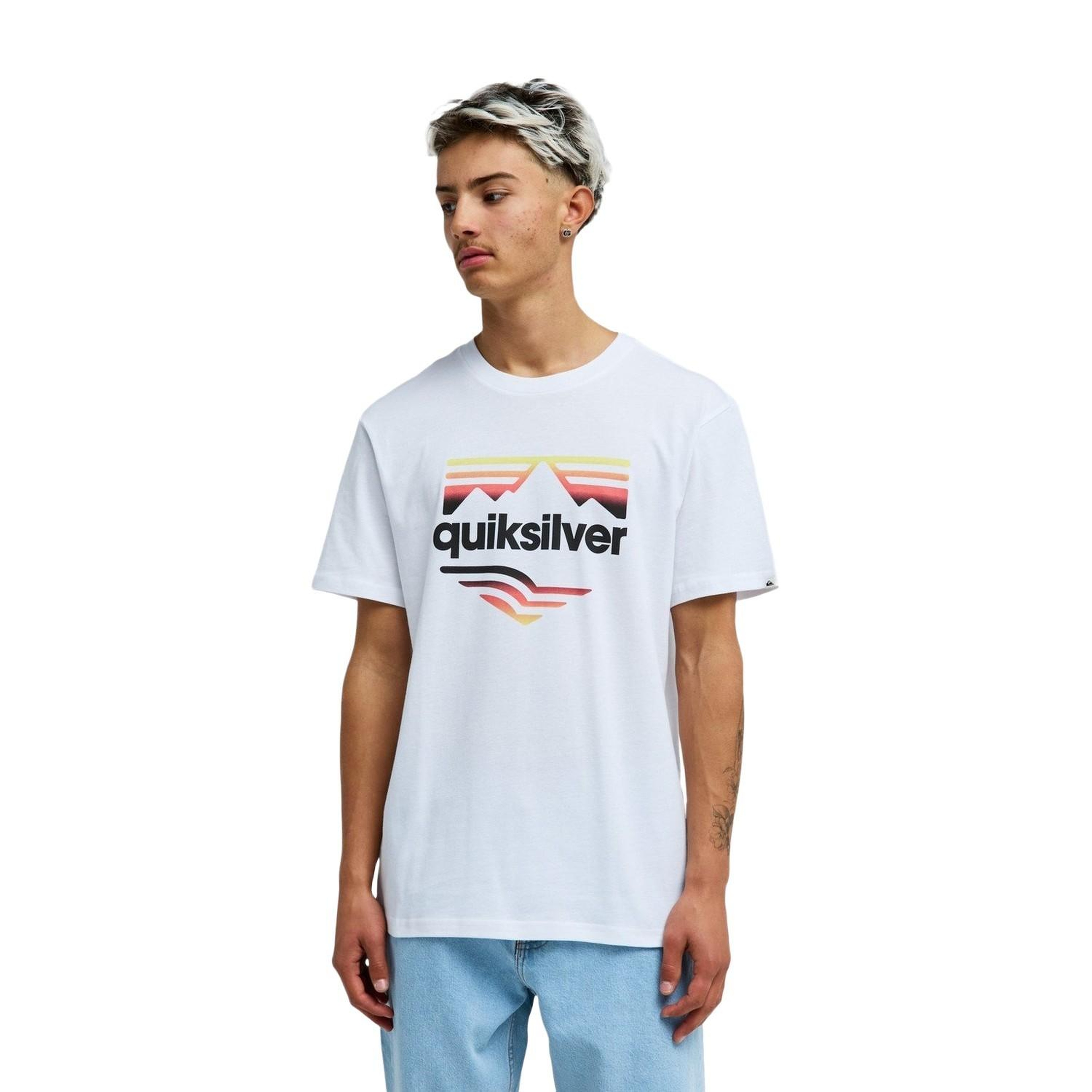 Quiksilver Ev Horizon Fade Erkek Beyaz Tişört