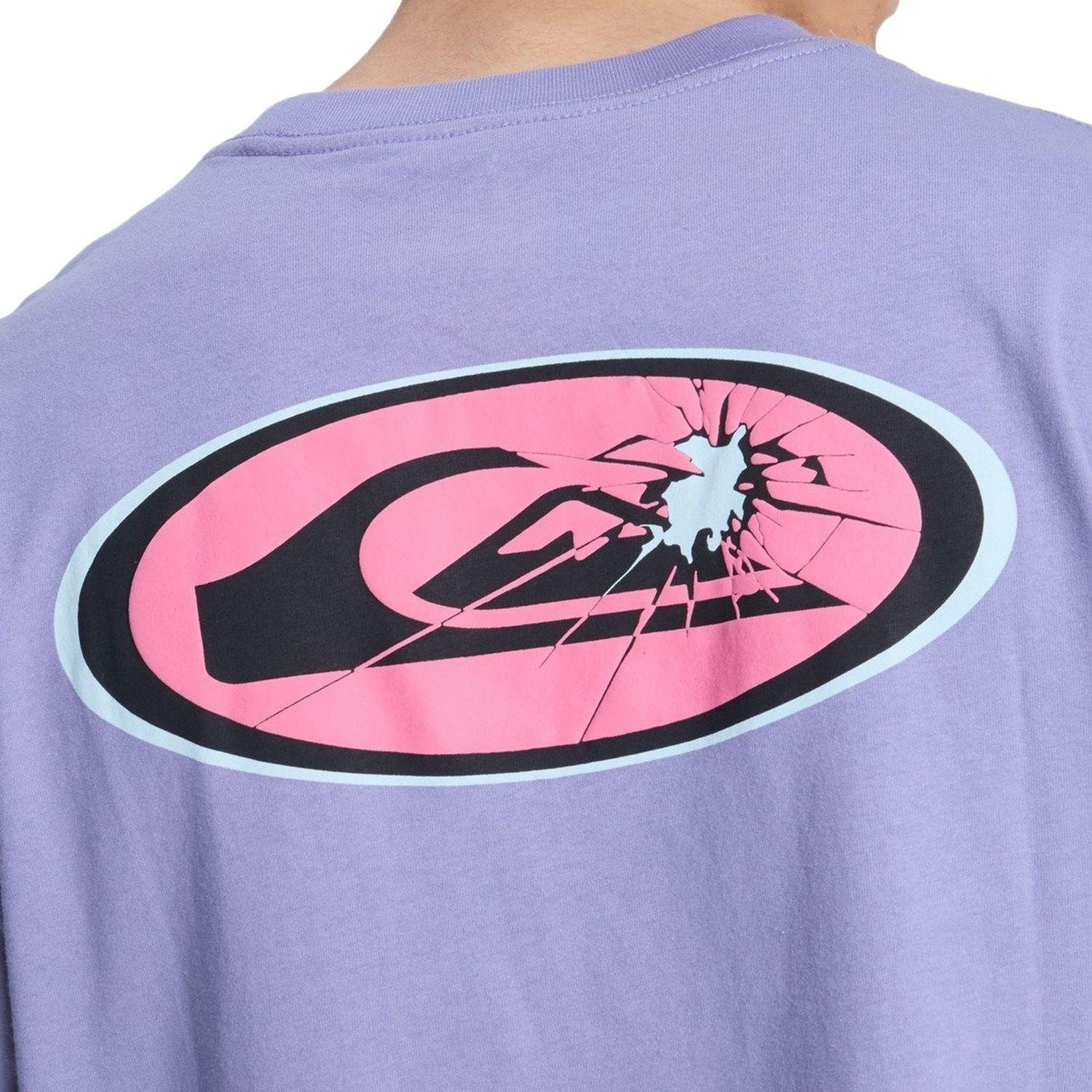 Quiksilver Fractured Wave Erkek Mor Tişört