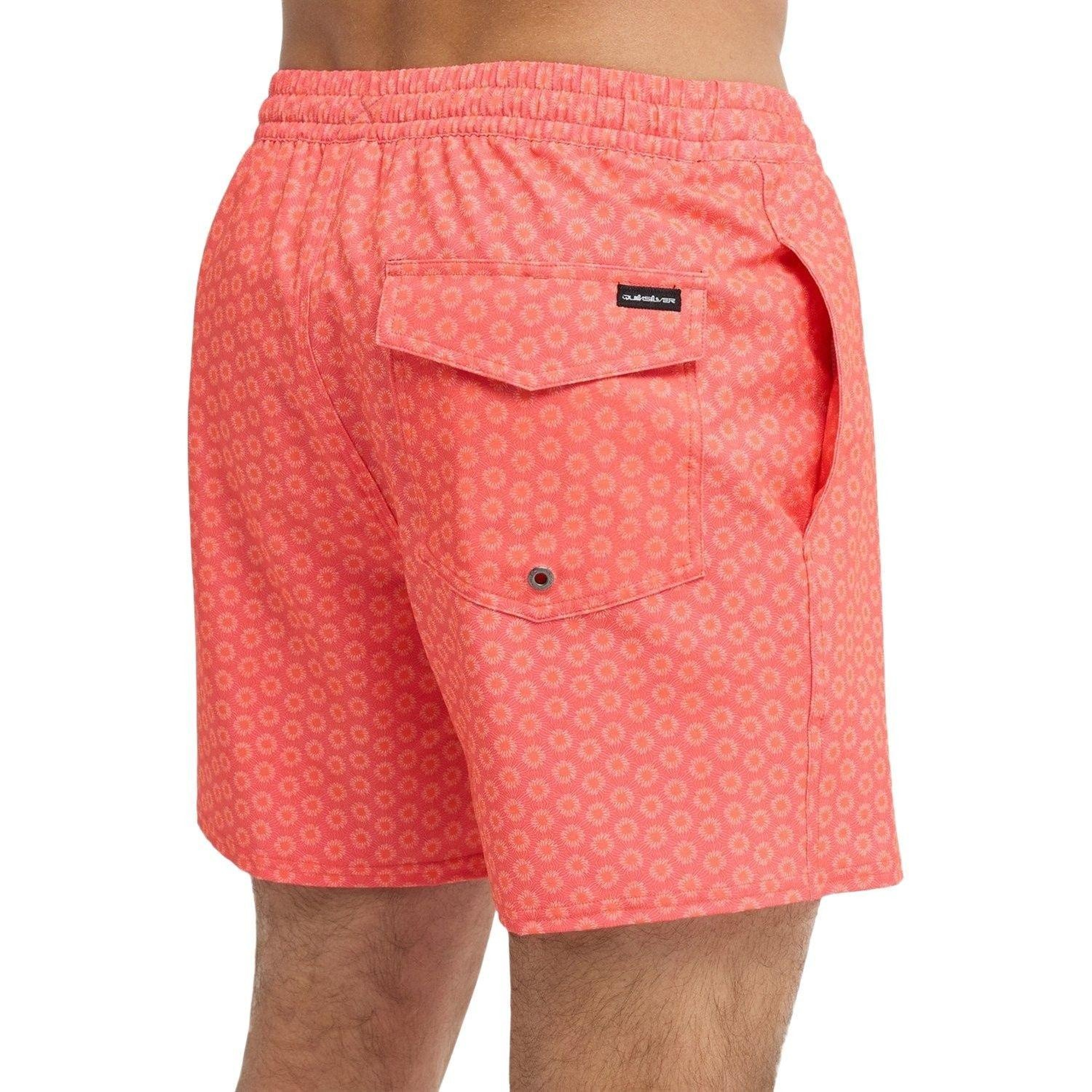 Quiksilver Stretch Printed Erkek Pembe Volley Short