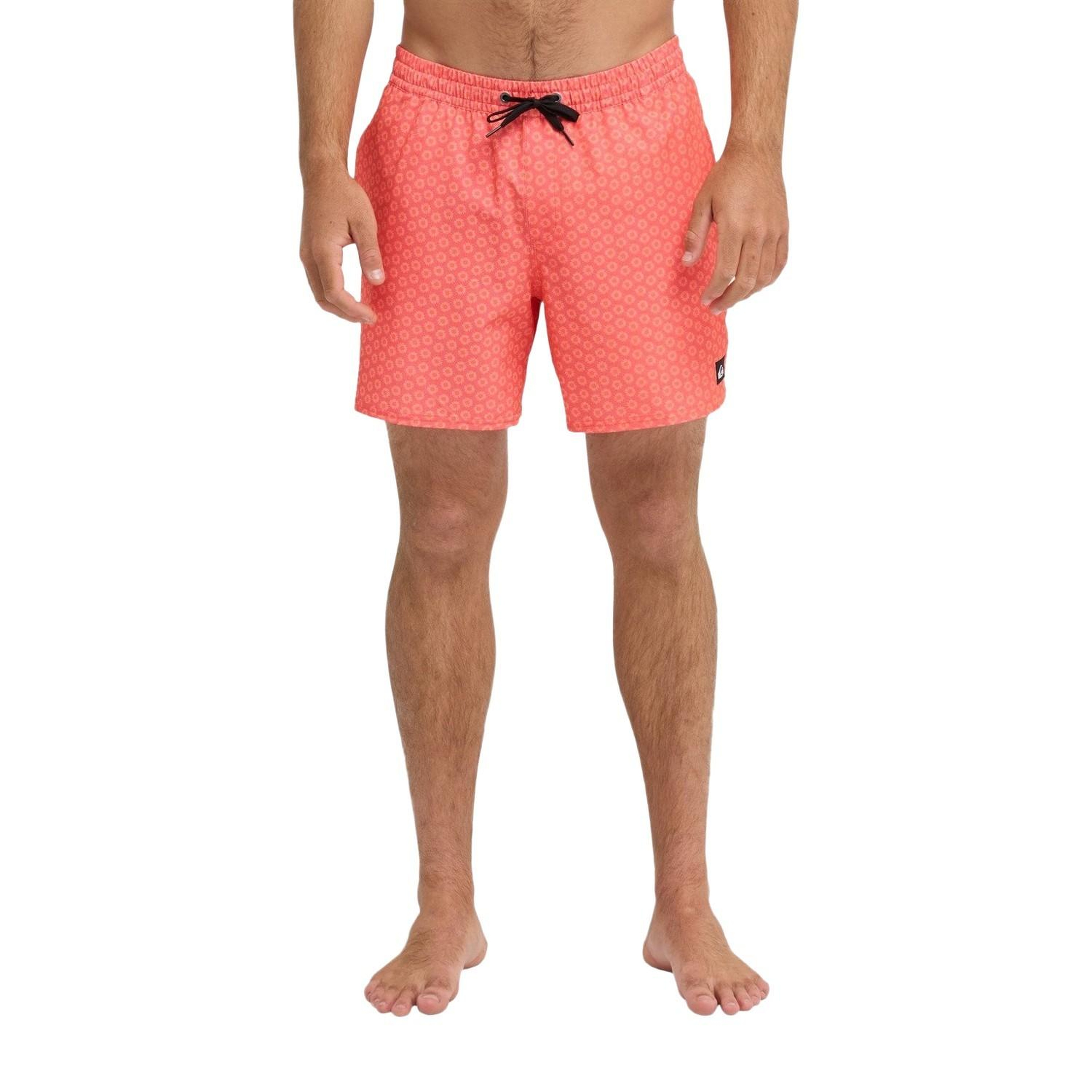 Quiksilver Stretch Printed Erkek Pembe Volley Short