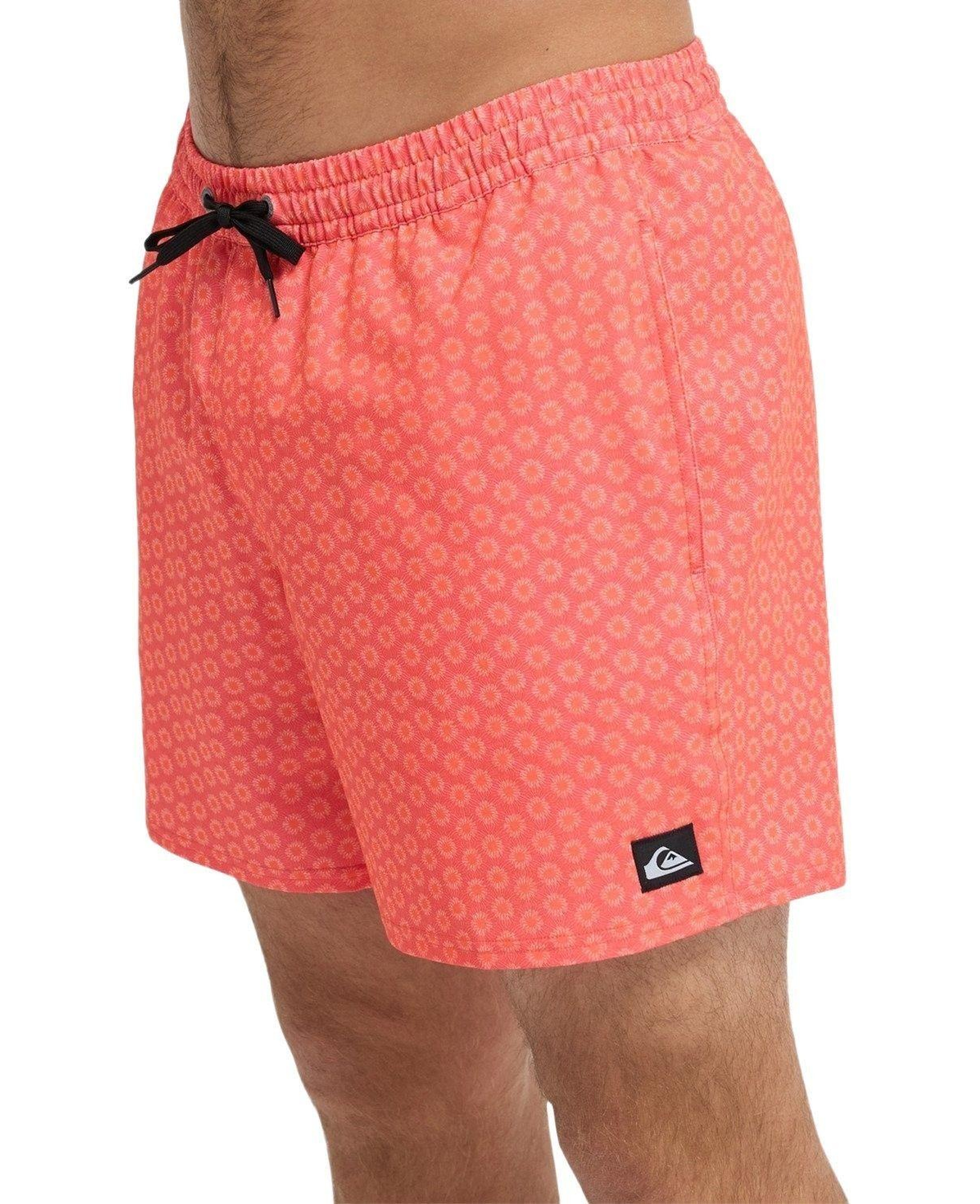 Quiksilver Stretch Printed Erkek Pembe Volley Short
