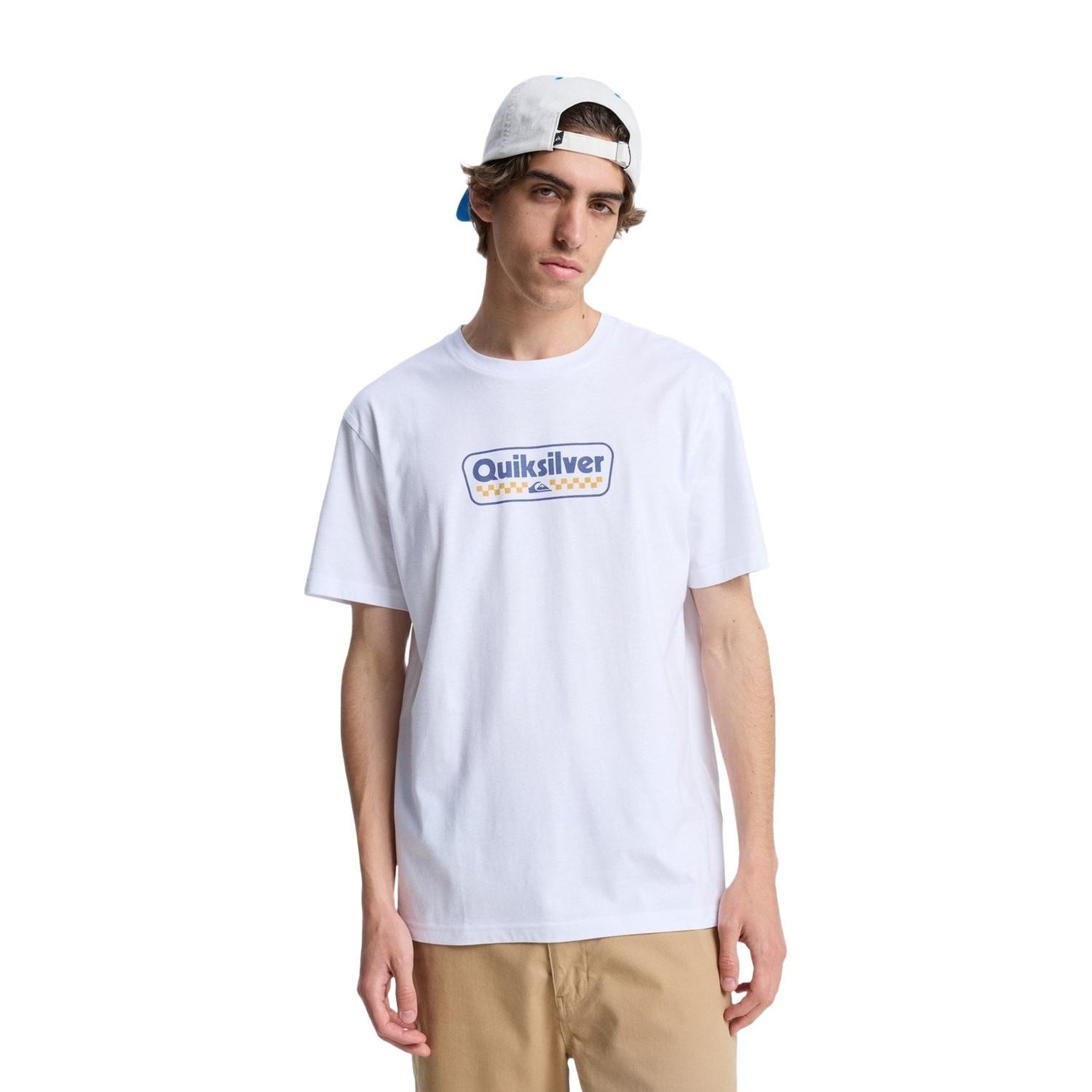Quiksilver Ev Starting Gri Erkek Beyaz Tişört