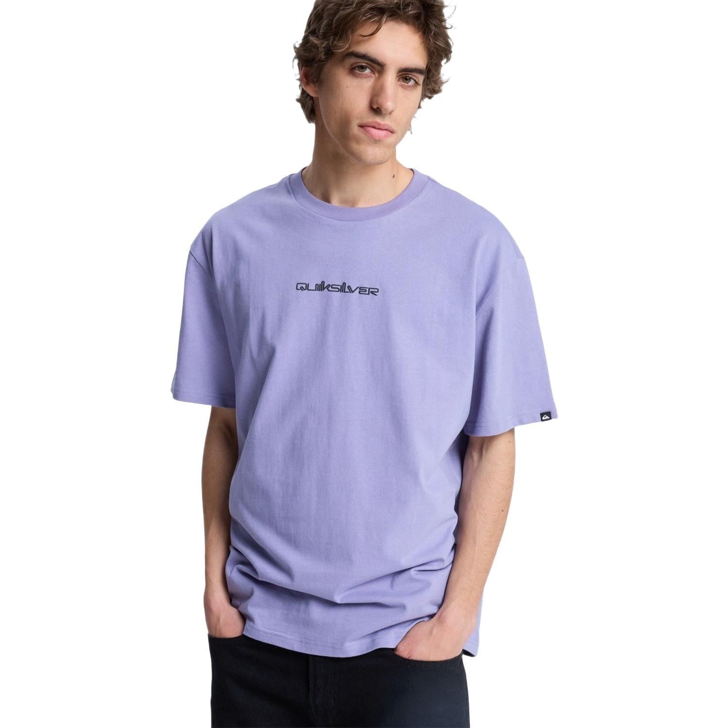 Quiksilver Fractured Wave Erkek Mor Tişört
