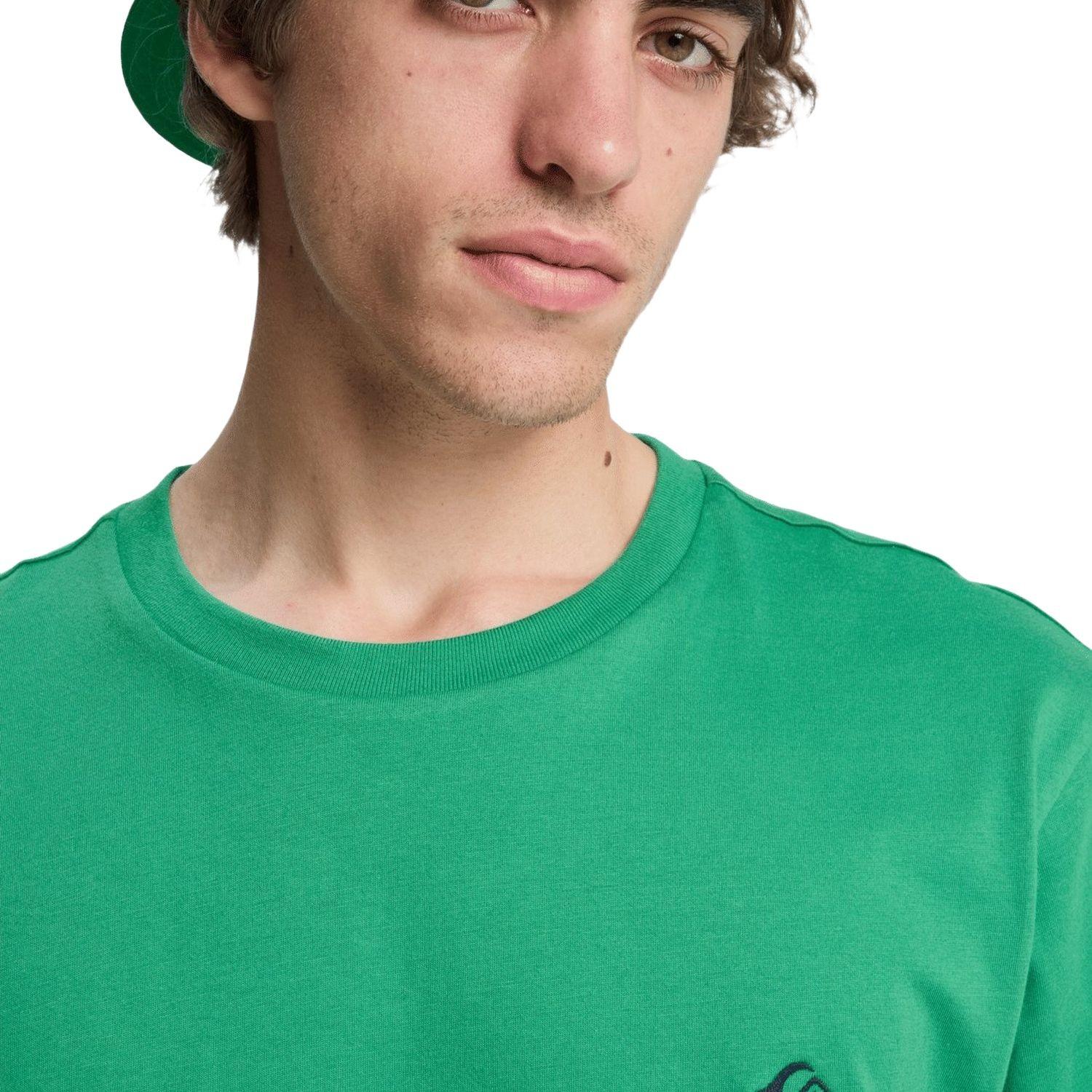 Quiksilver Basicscreenssym Erkek Yeşil Tişört