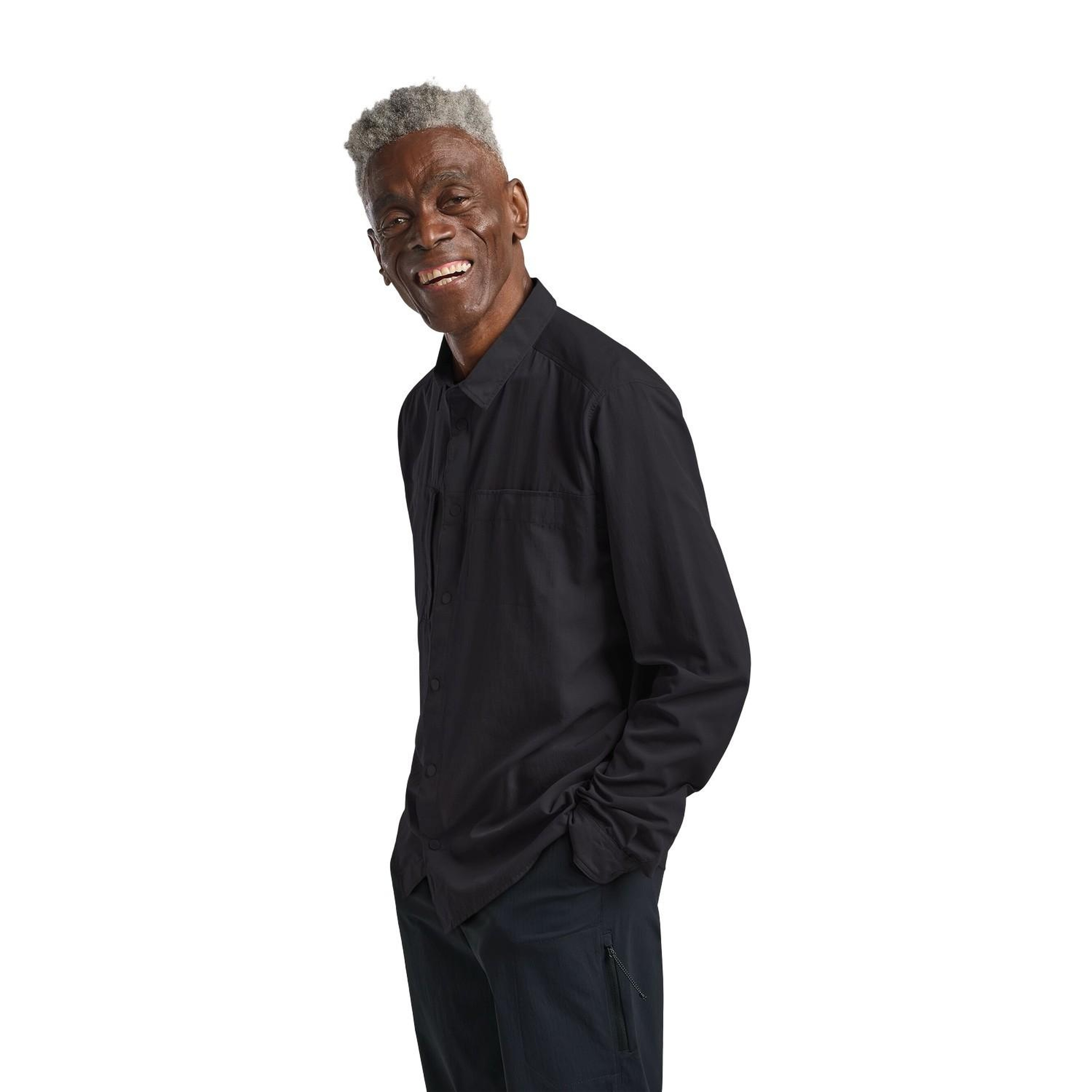 Jack Wolfskin Sierra Canyon Ls Erkek Siyah Gömlek