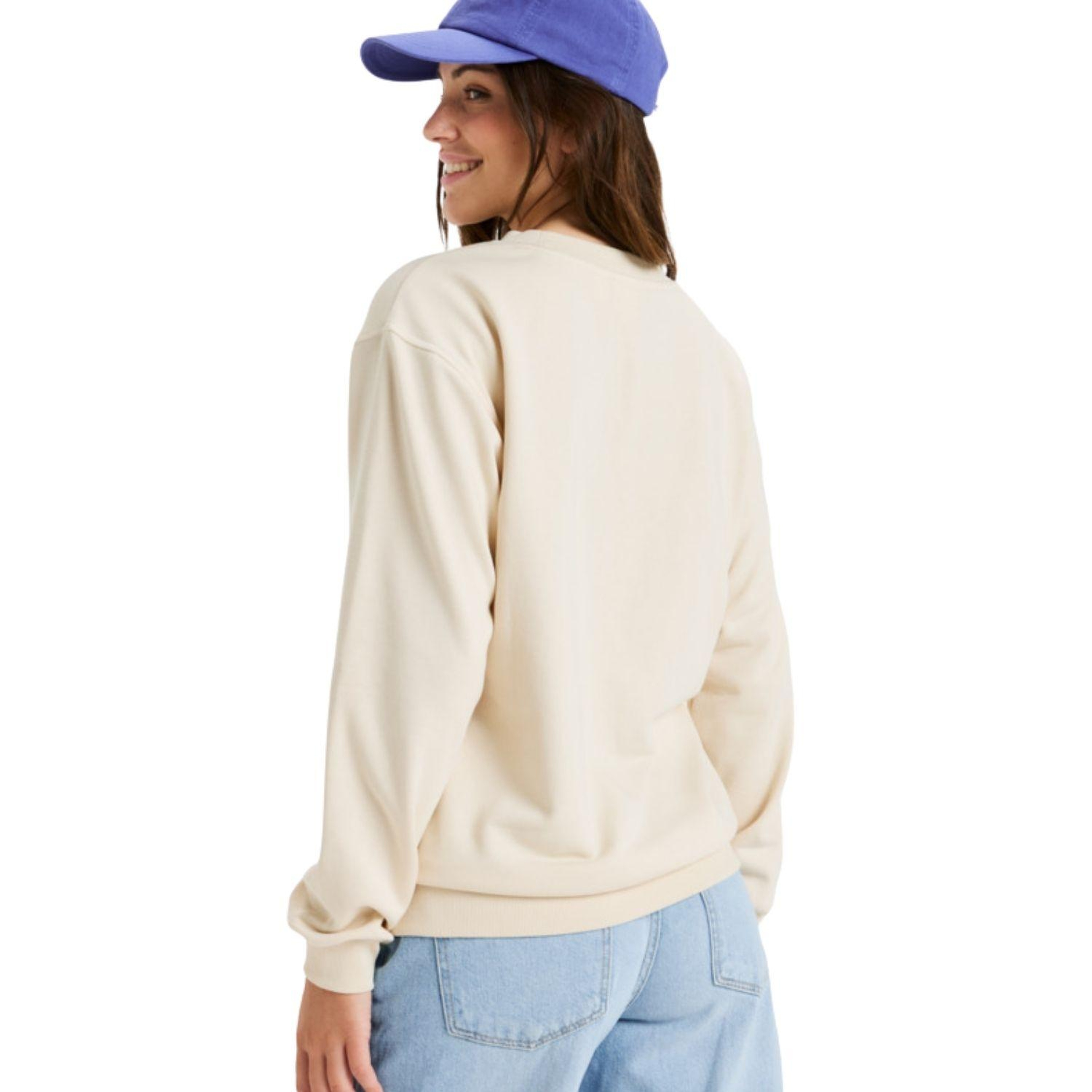 Roxy Surf Stoked Crew Terry Vint Kadın Bej Sweat