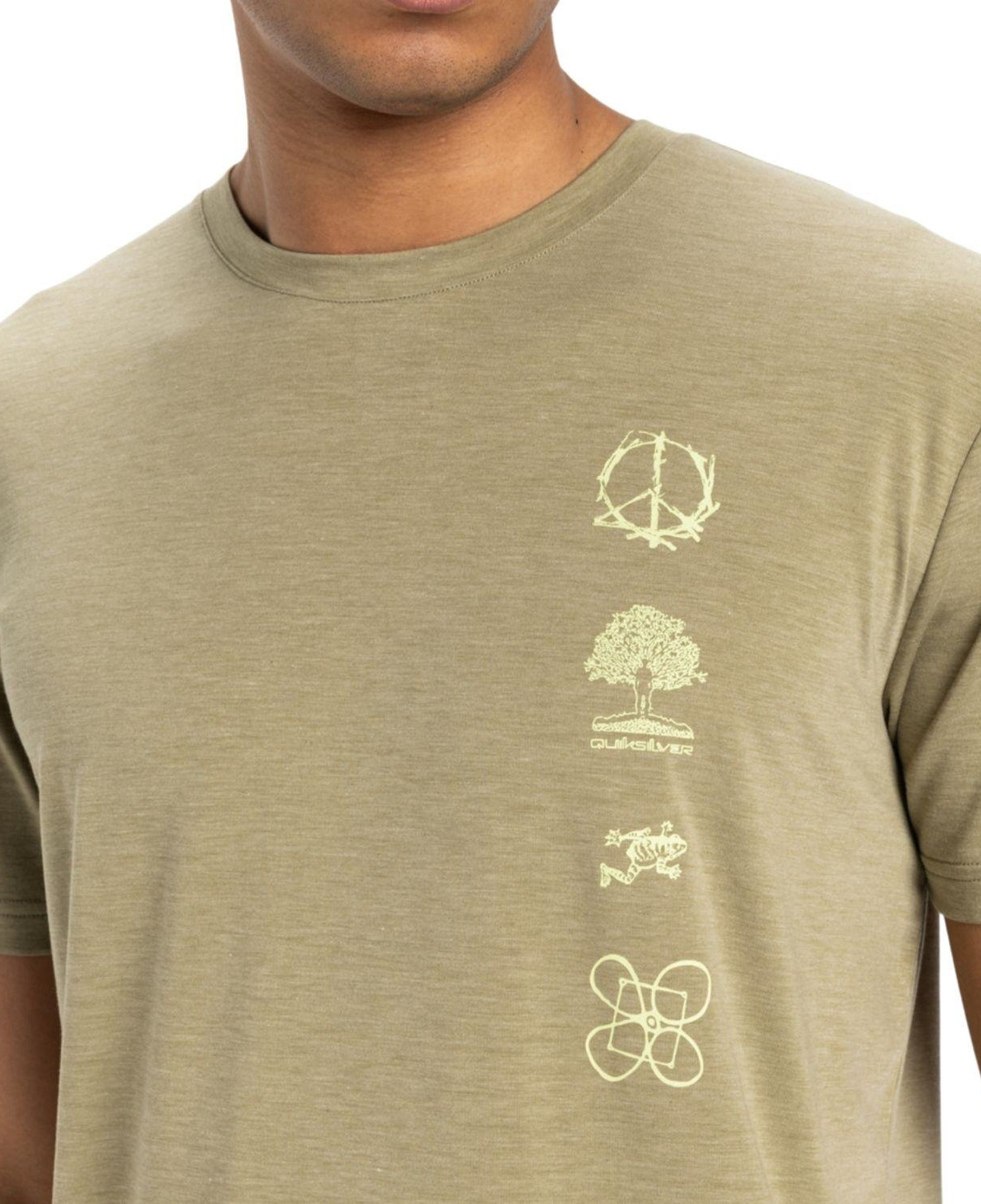 Quiksilver Coastal Run Erkek Yeşil Tişört
