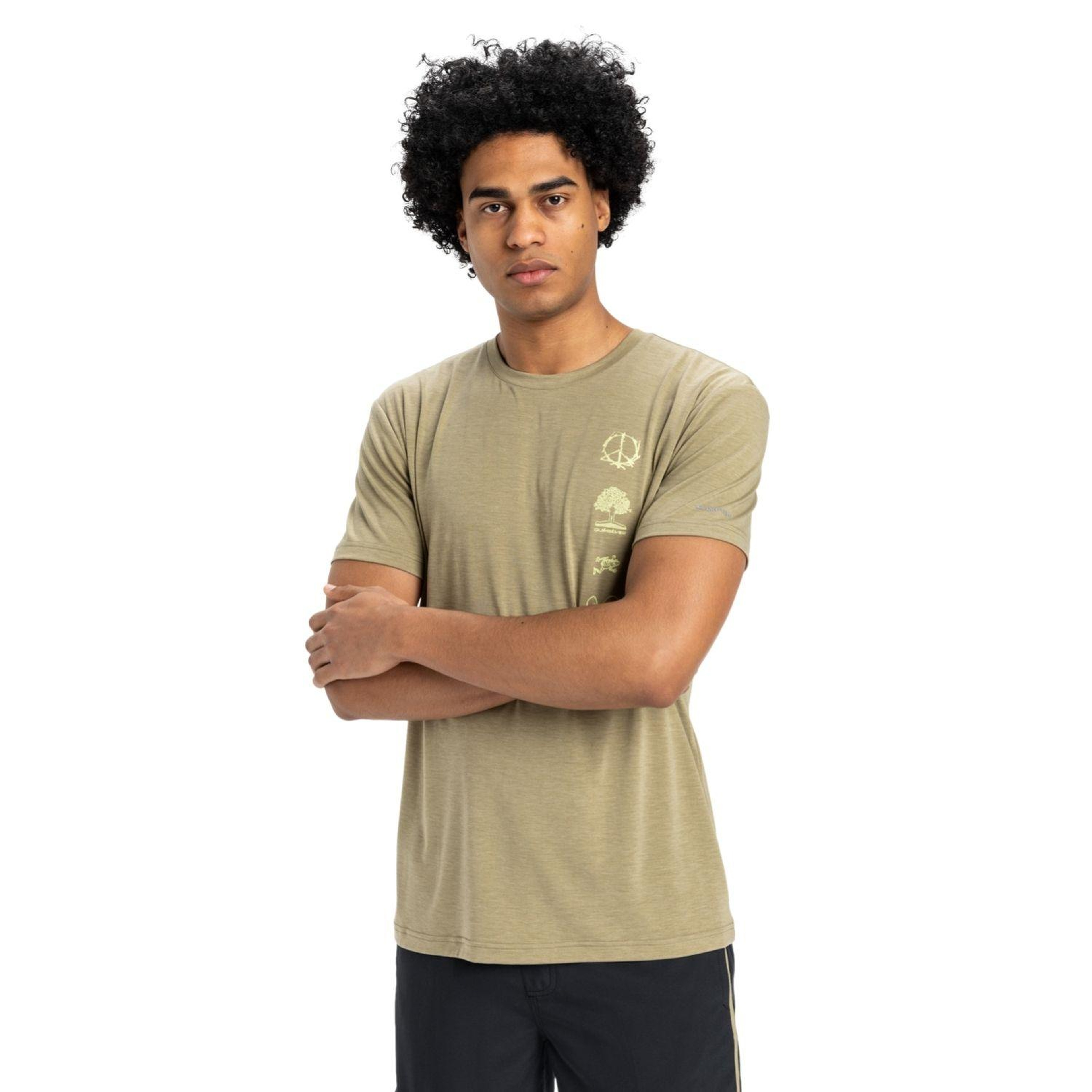 Quiksilver Coastal Run Erkek Yeşil Tişört