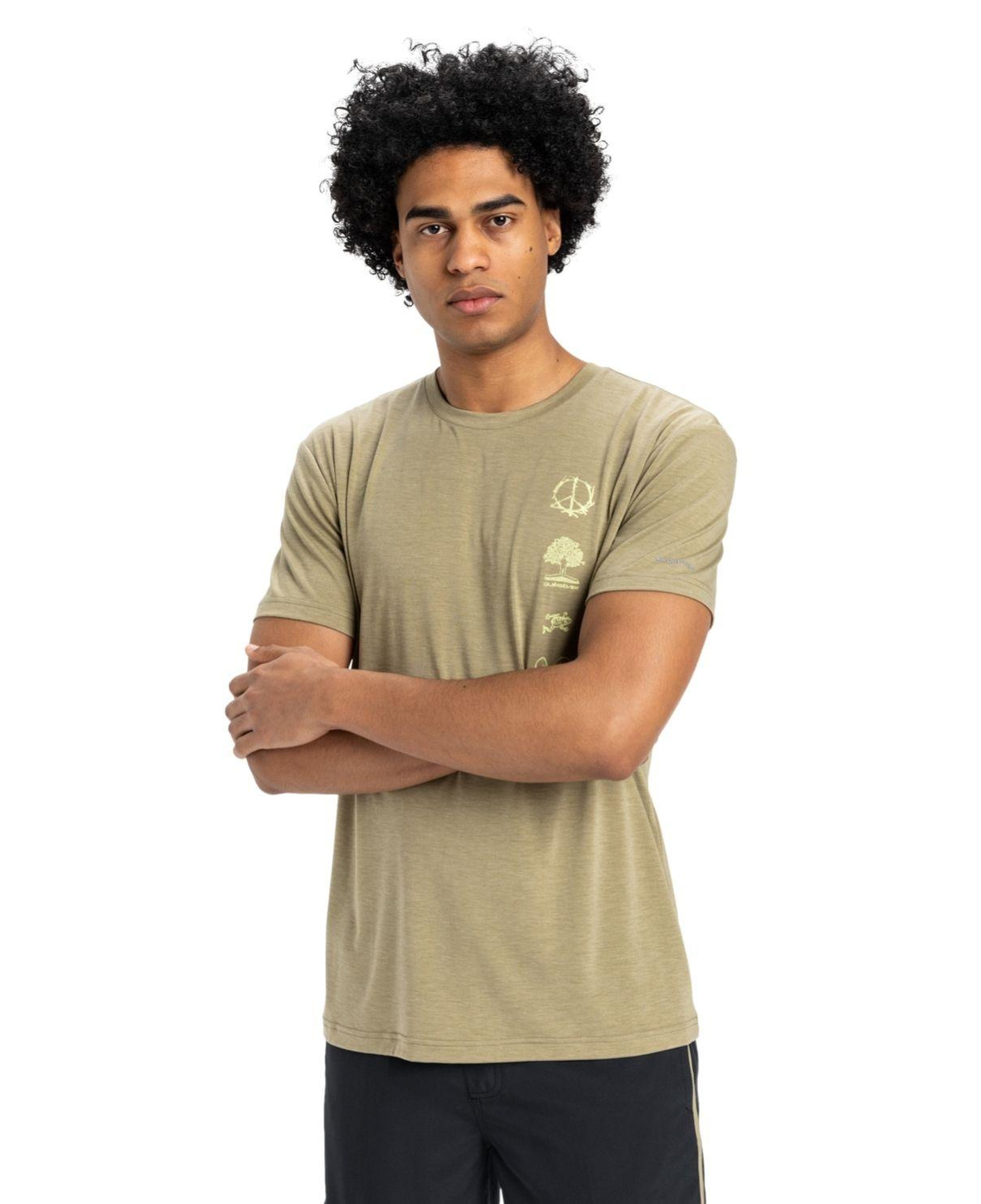 Quiksilver Coastal Run Erkek Yeşil Tişört