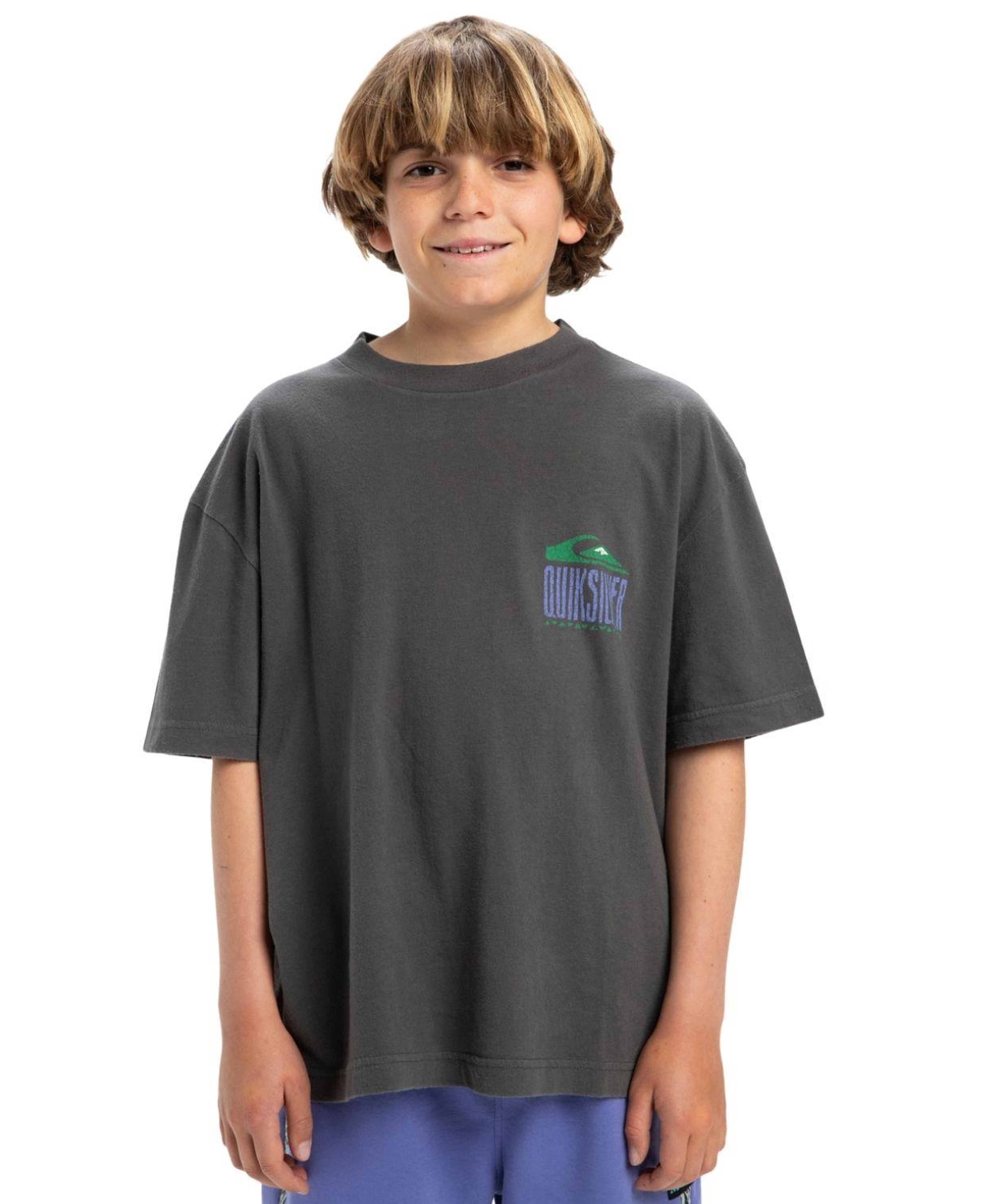 Quiksilver Gh Qs World Force Erkek Çocuk Gri Tişört