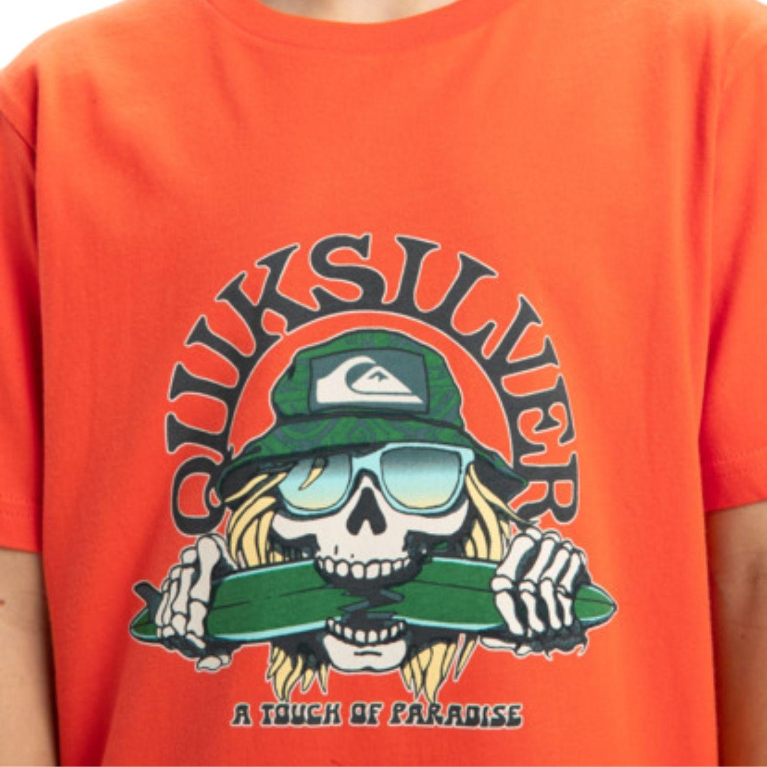 Quiksilver Ev Skull Feast Erkek Çocuk Turuncu Tişört