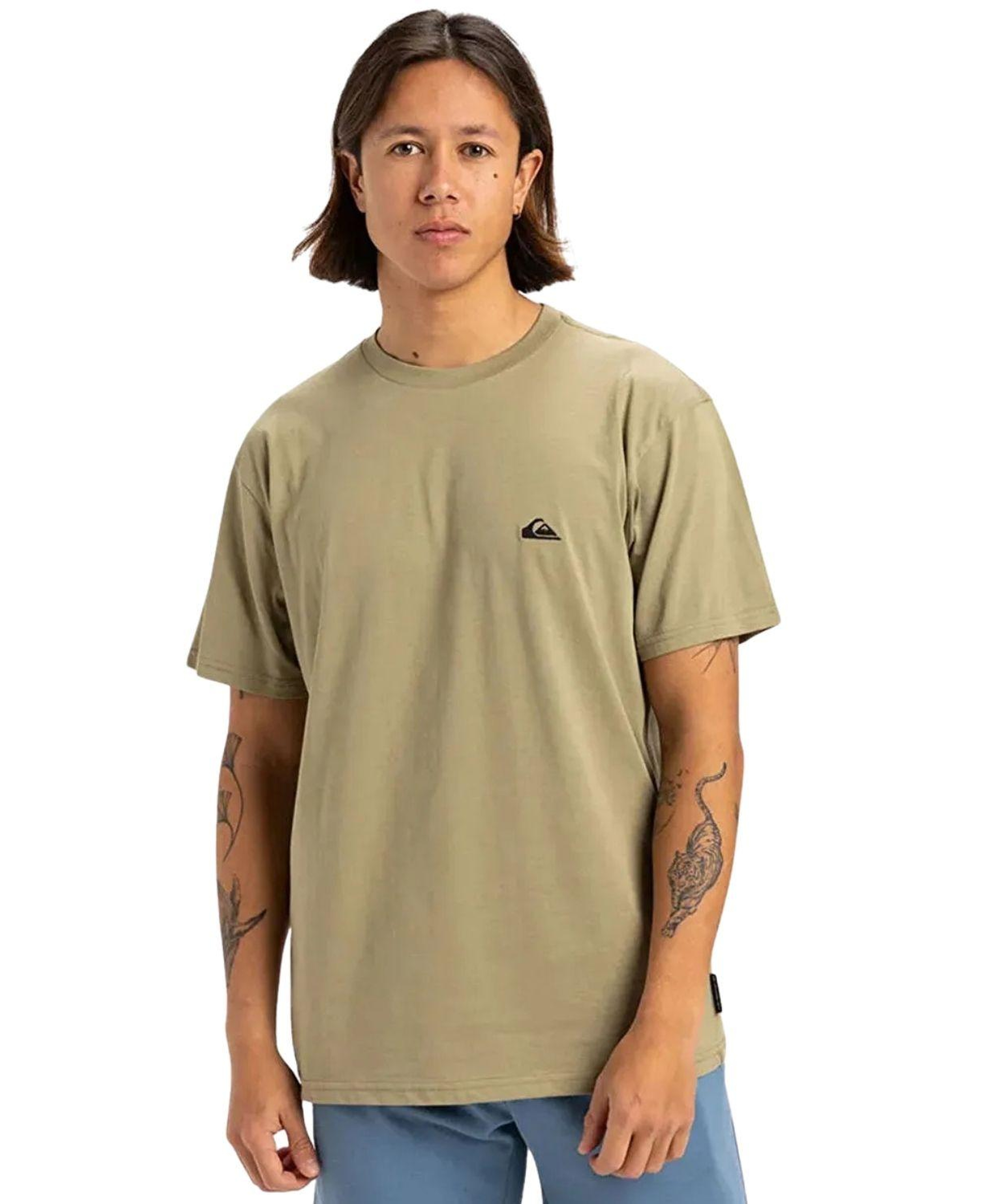 Quiksilver Basicscreenssym Erkek Yeşil Tişört