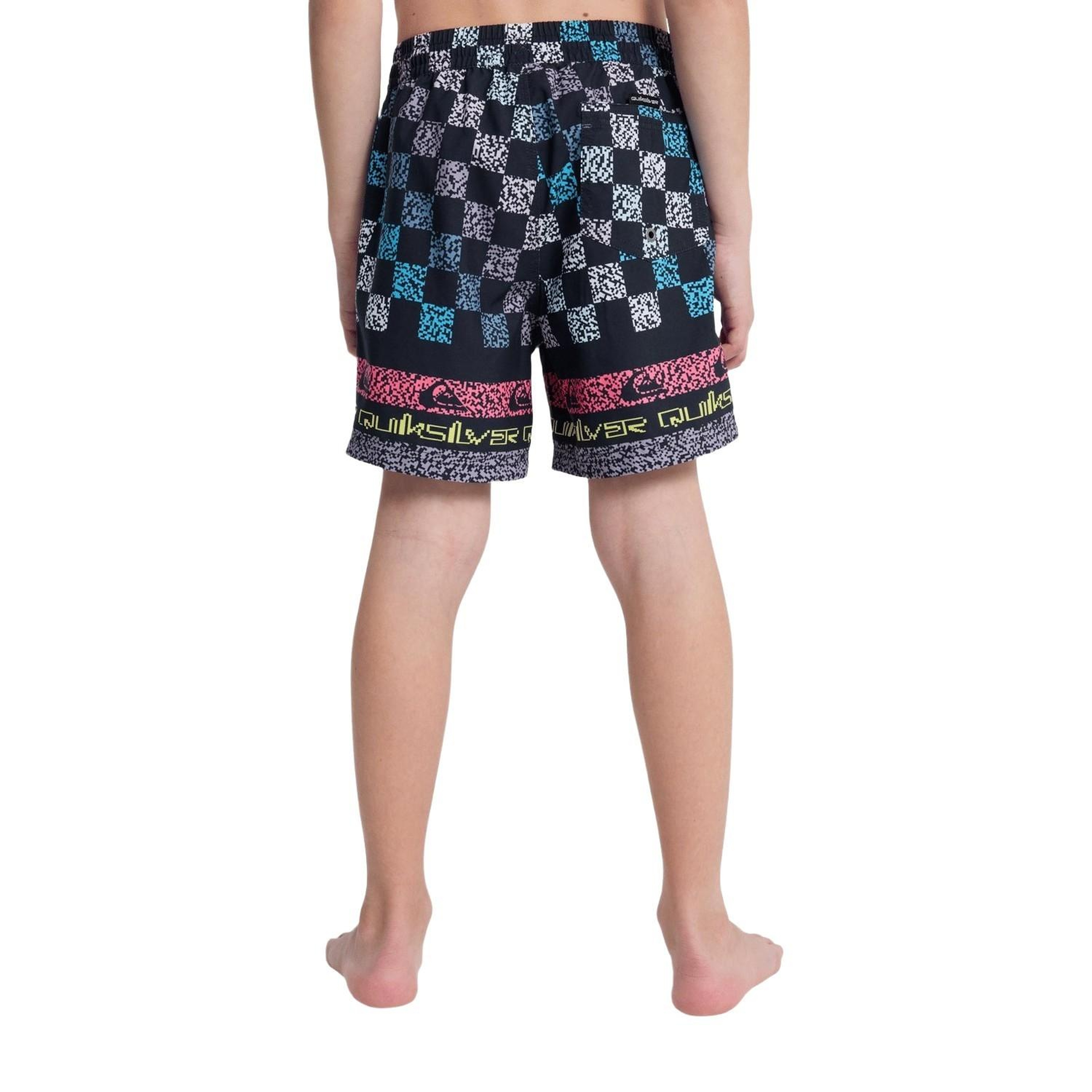 Quiksilver Evd Printed Erkek Çocuk Siyah Volley Short