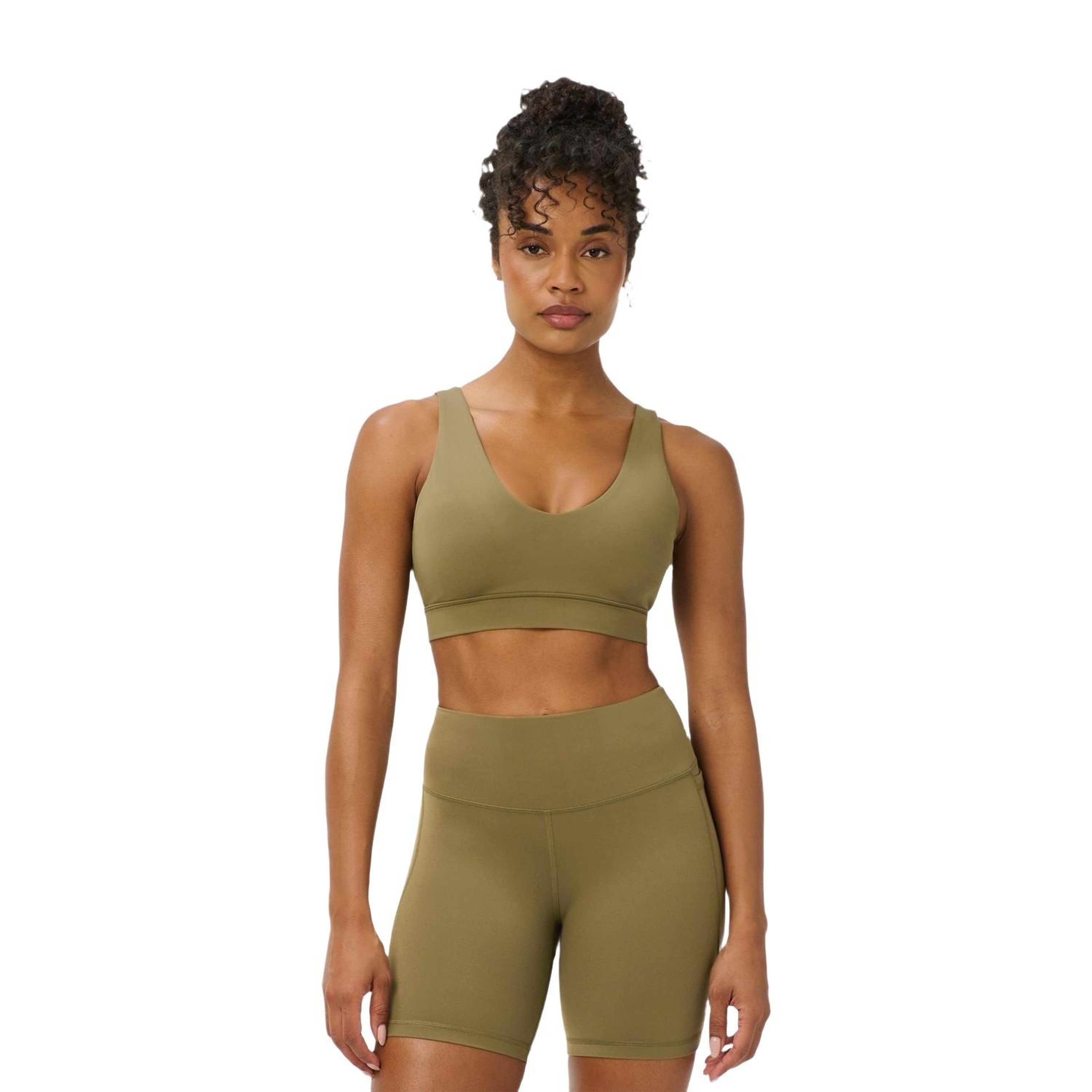 Sweaty Betty Ultimate Studio Voop Bra Kadın Kahverengi Fitness Bra