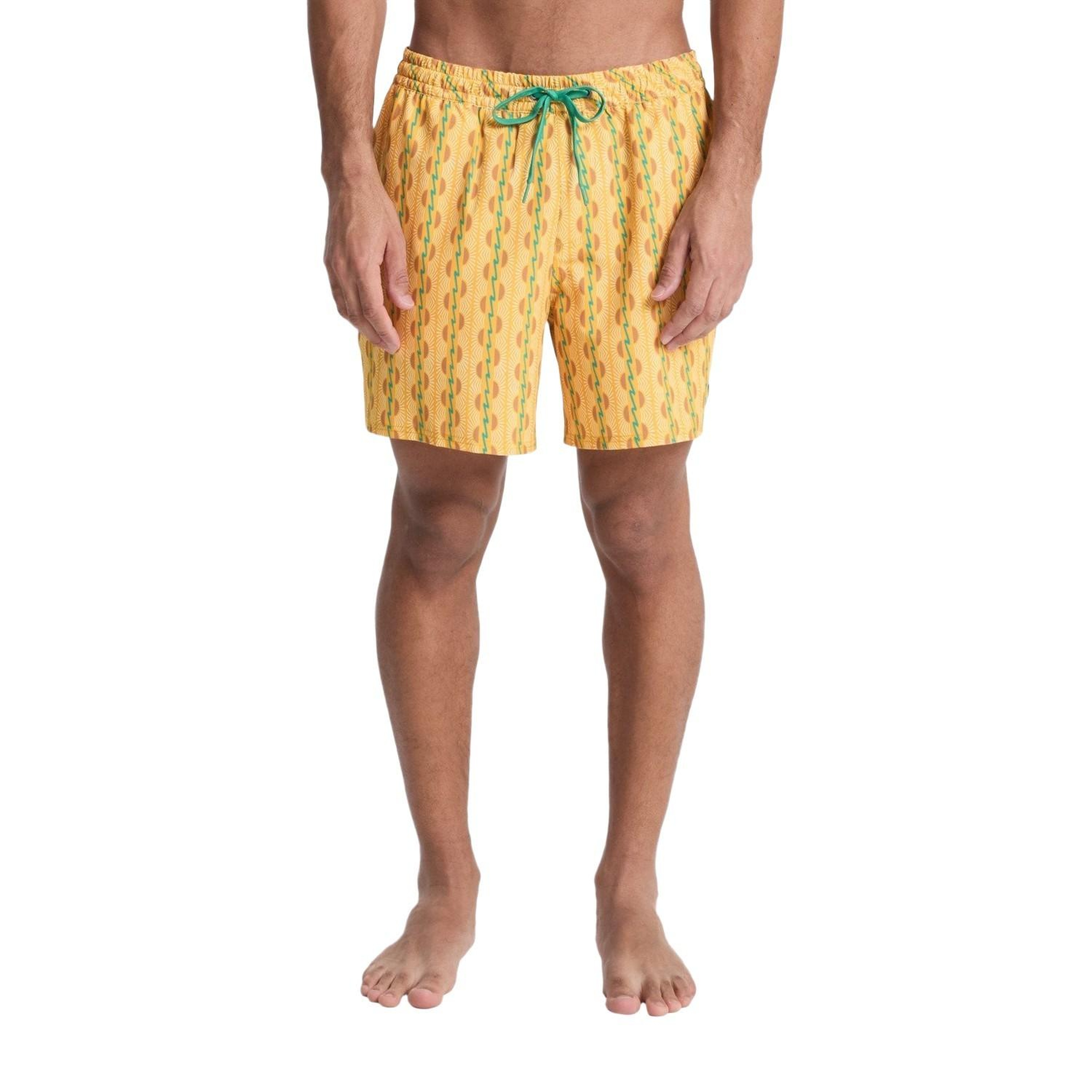 Quiksilver Stretch Printed Erkek Turuncu Volley Short