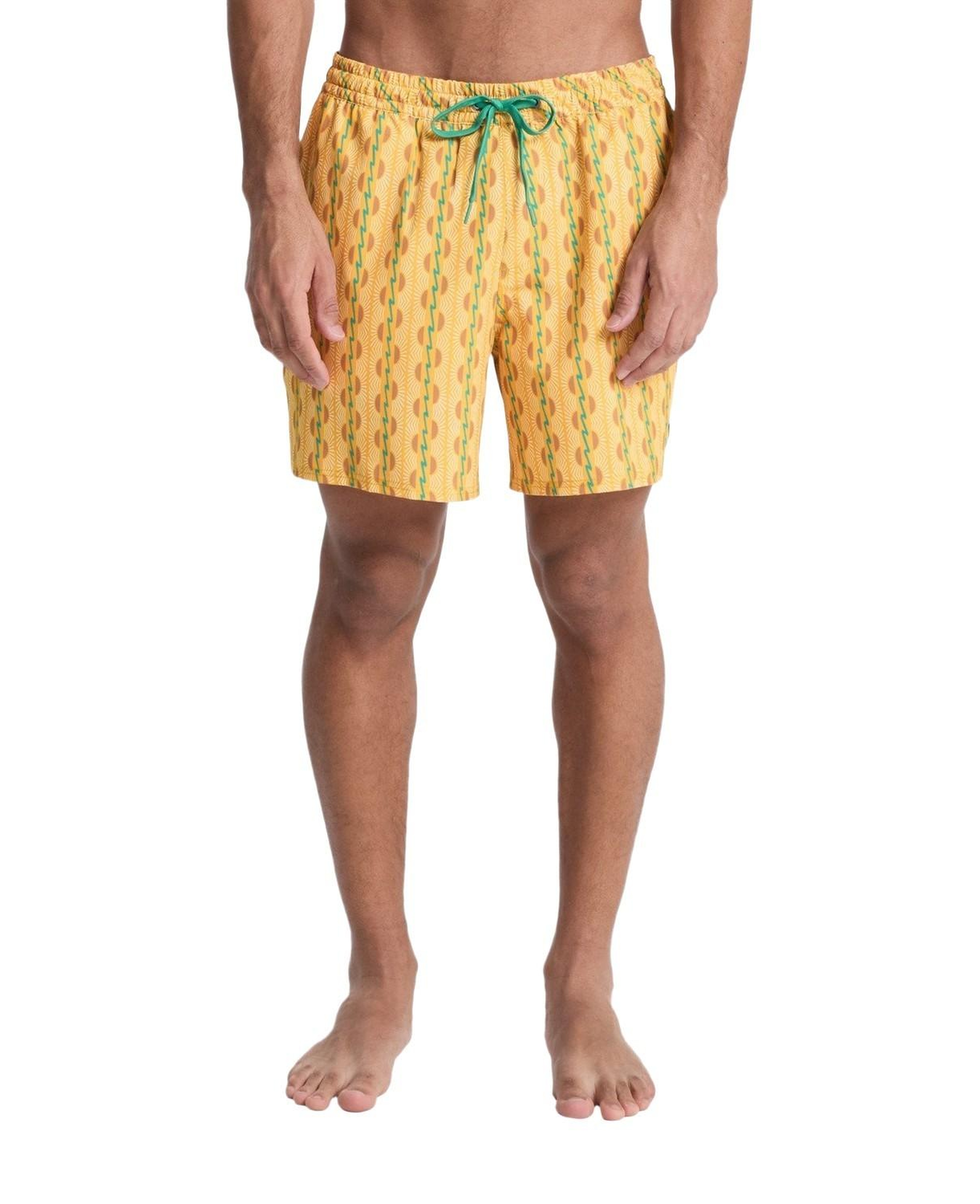 Quiksilver Stretch Printed Erkek Turuncu Volley Short