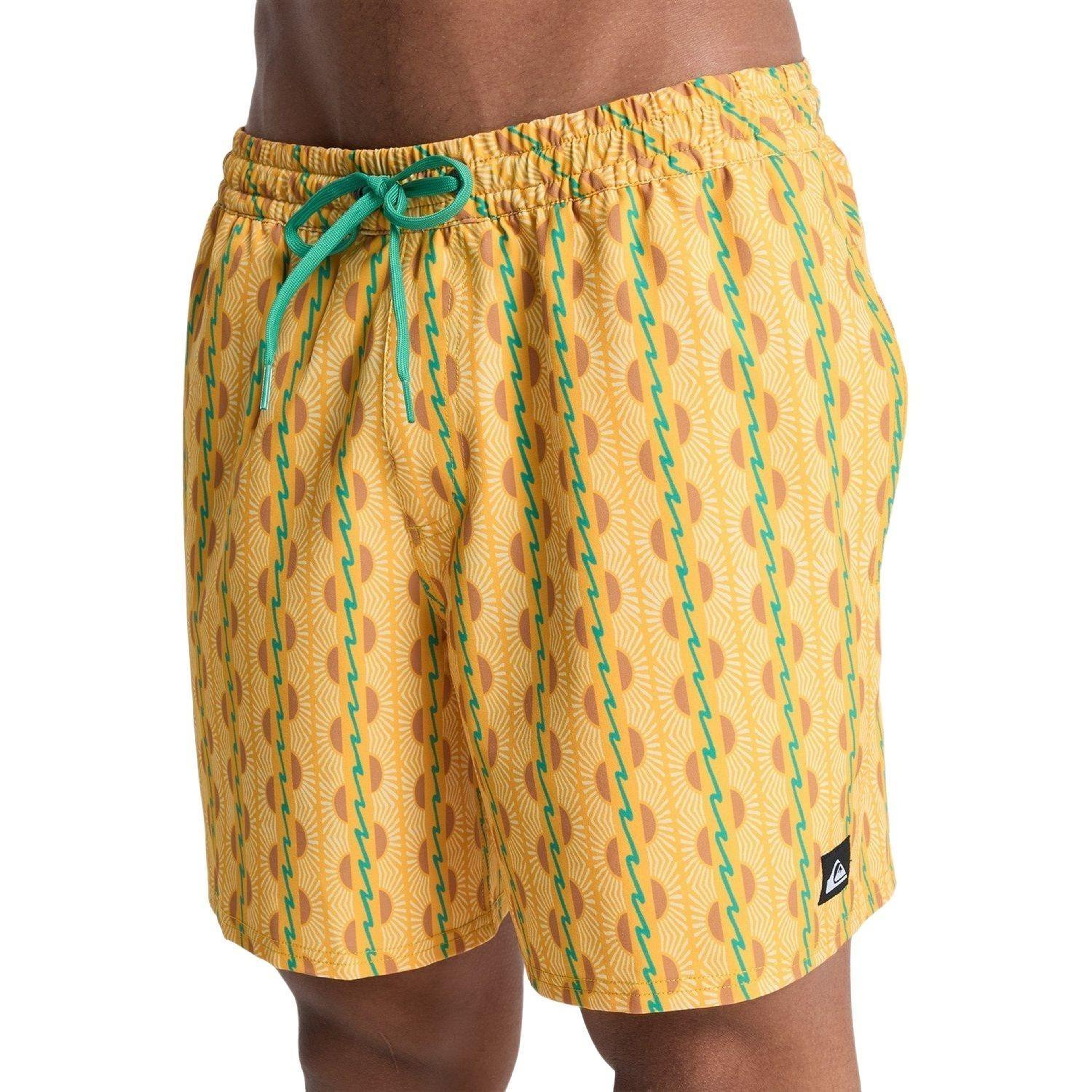 Quiksilver Stretch Printed Erkek Turuncu Volley Short