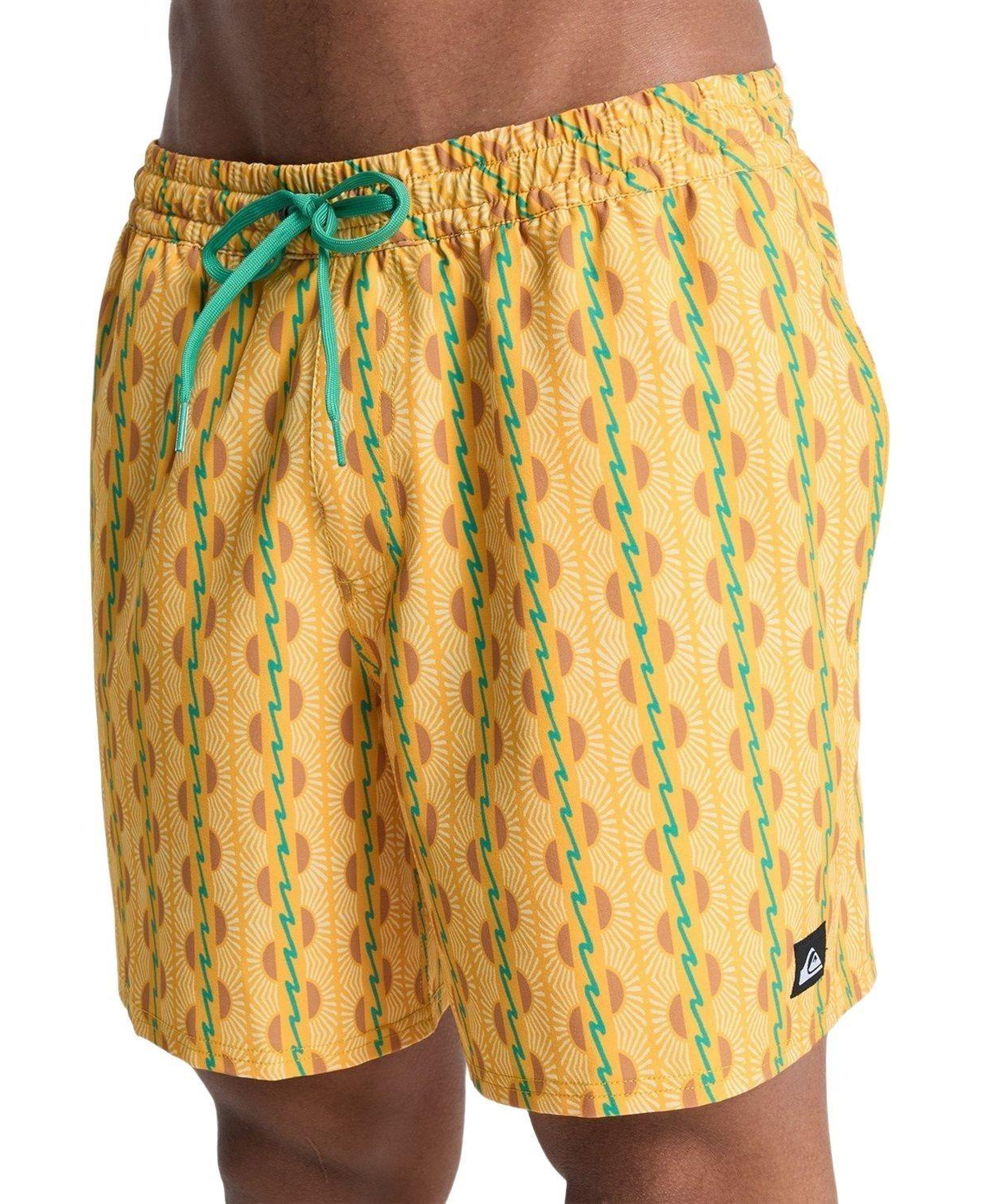 Quiksilver Stretch Printed Erkek Turuncu Volley Short