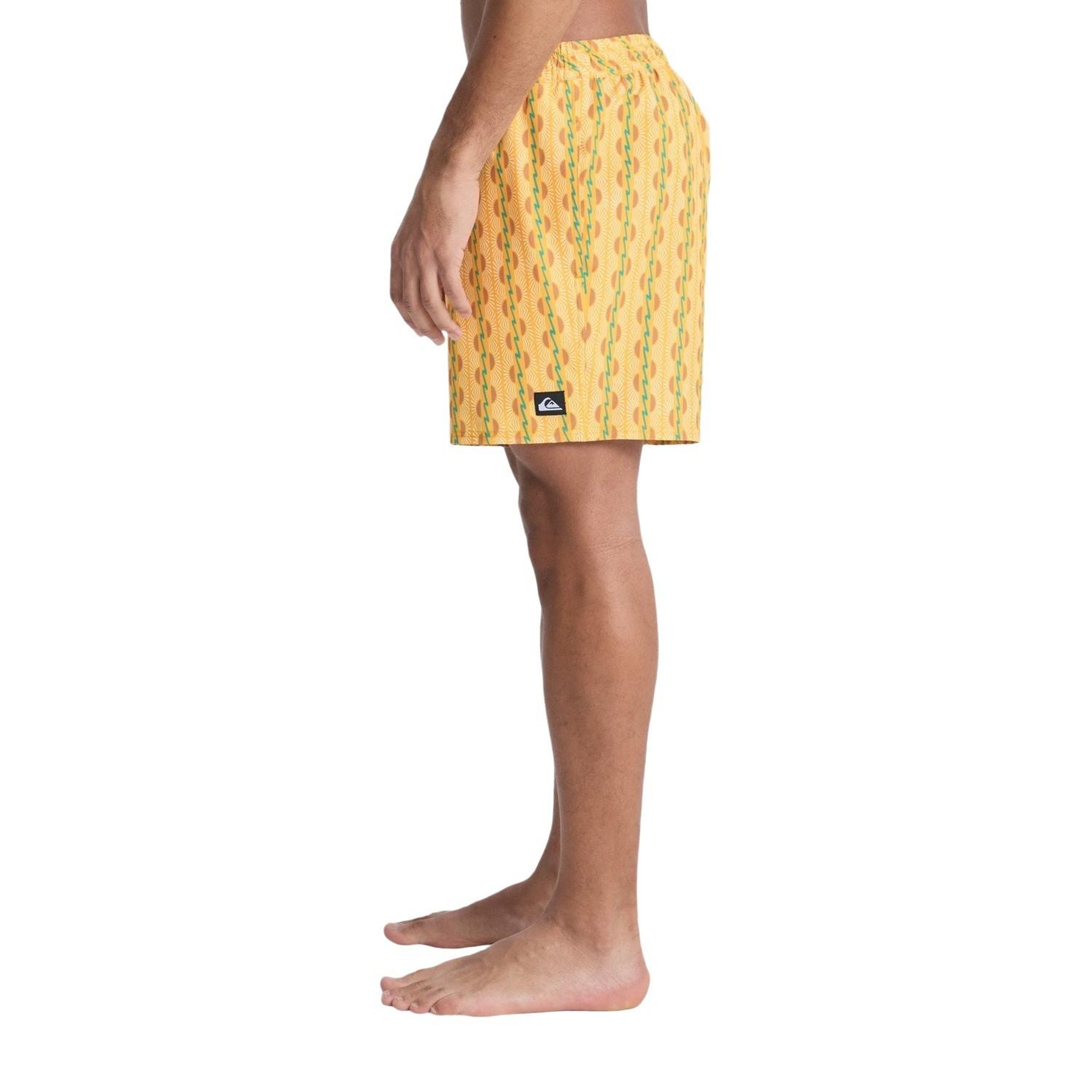 Quiksilver Stretch Printed Erkek Turuncu Volley Short