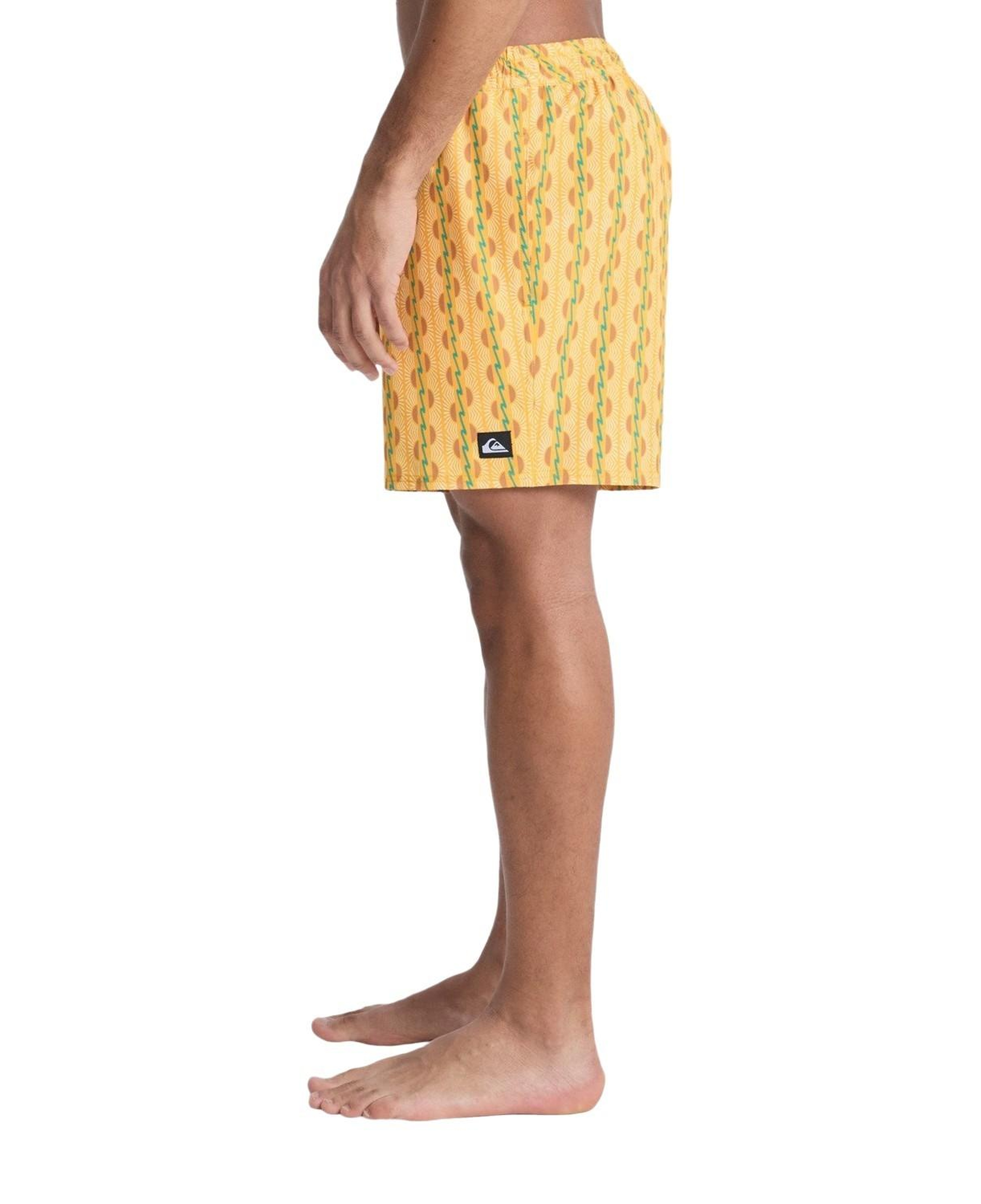 Quiksilver Stretch Printed Erkek Turuncu Volley Short
