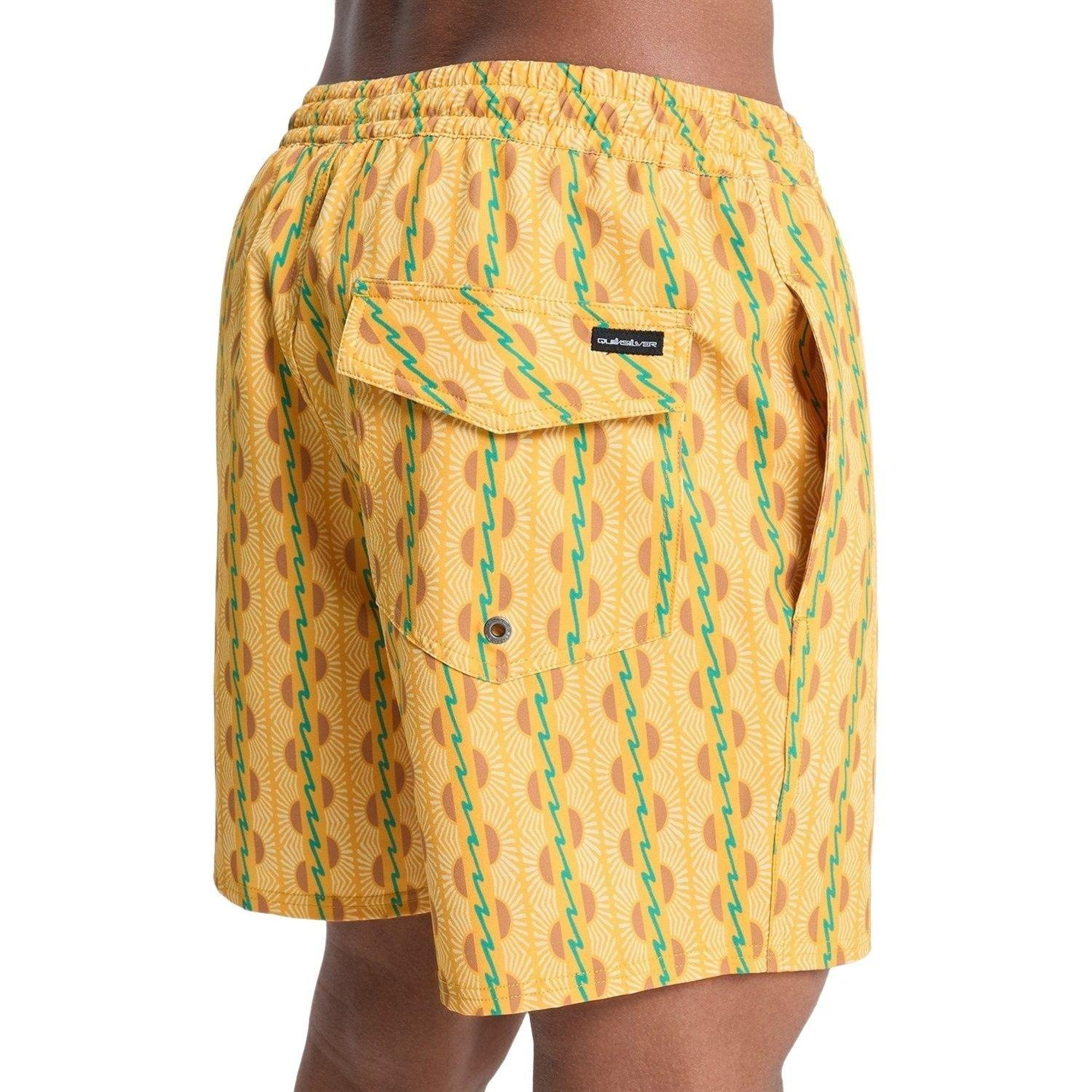 Quiksilver Stretch Printed Erkek Turuncu Volley Short